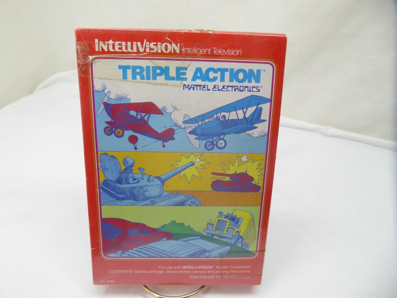 Triple Action (Intellivision, 1981) NOS Gatefold cellophane intact