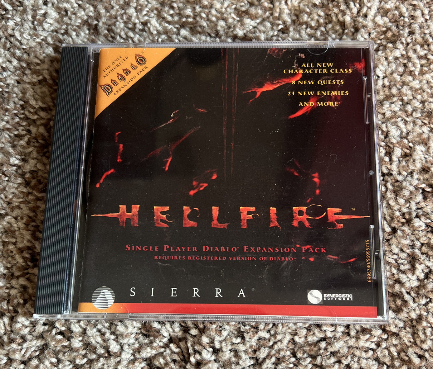 HELLFIRE: DIABLO EXPANSION PACK – BIG BOX GAME 1997 SIERRA GOOD Condition USED