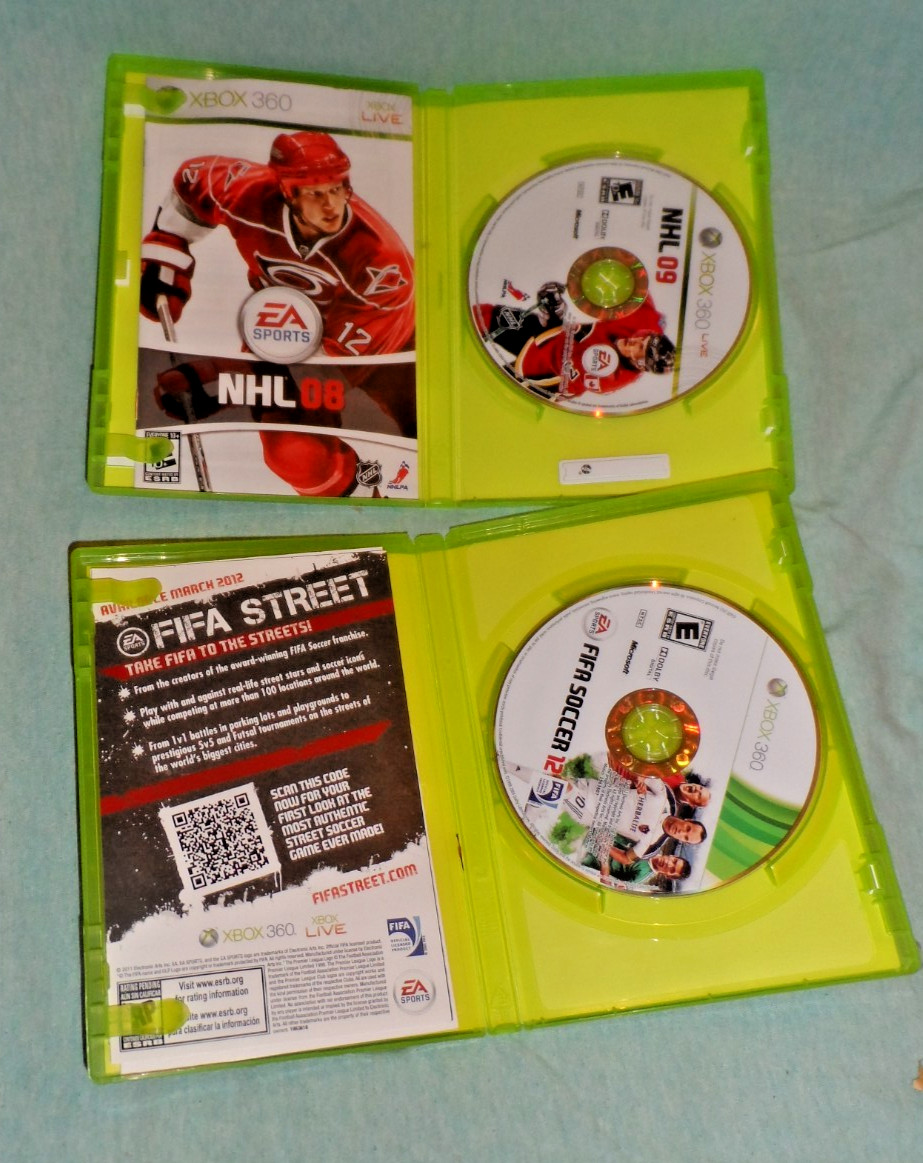 XBOX 360 LOT-Kinect Sports Season 2/Adventures/YourShape/NHL08/FIFA12/NCAAFoot06