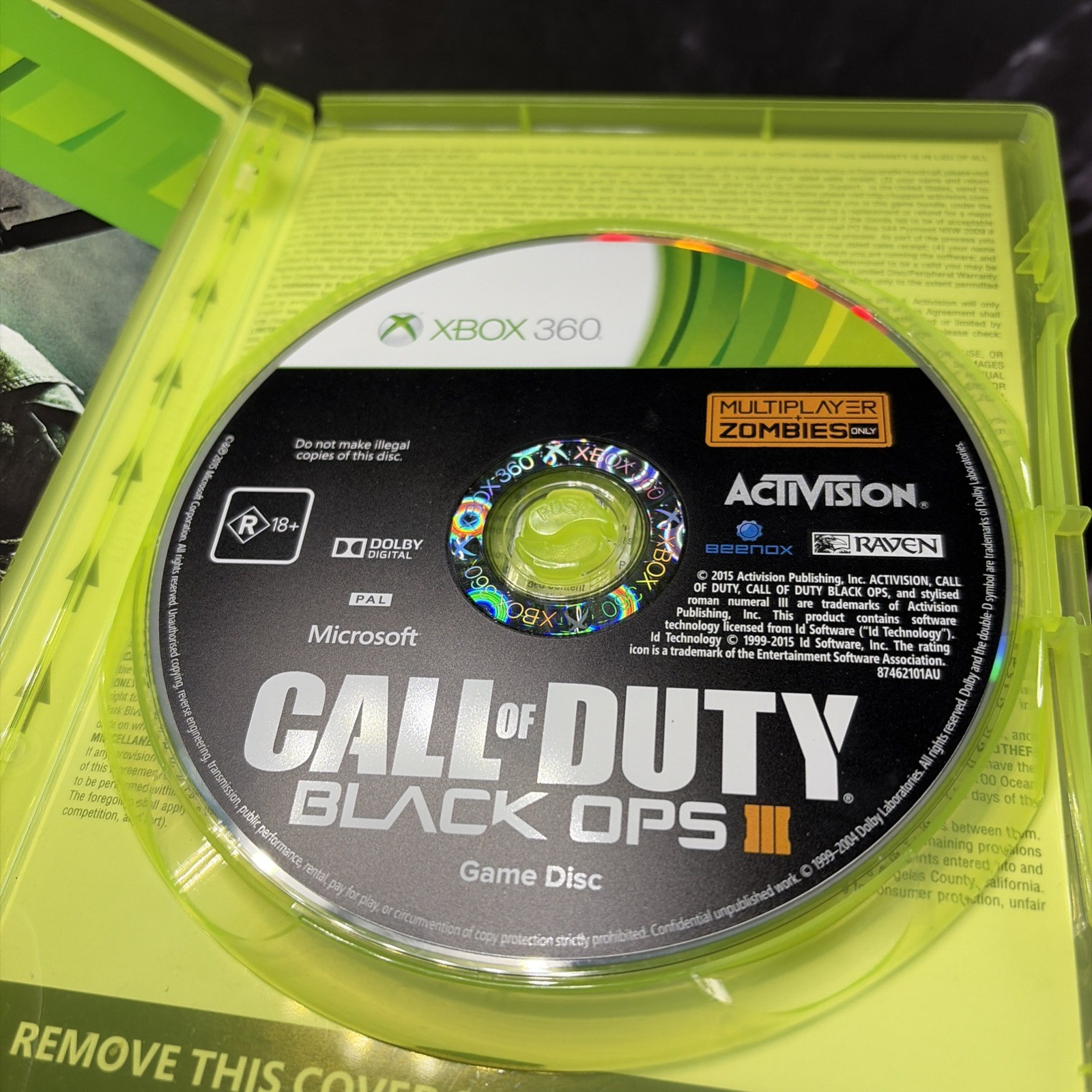 Call of Duty Black Ops 3-(Xbox 360 )-PAL-Multiplayer & Zombies Only-Clean