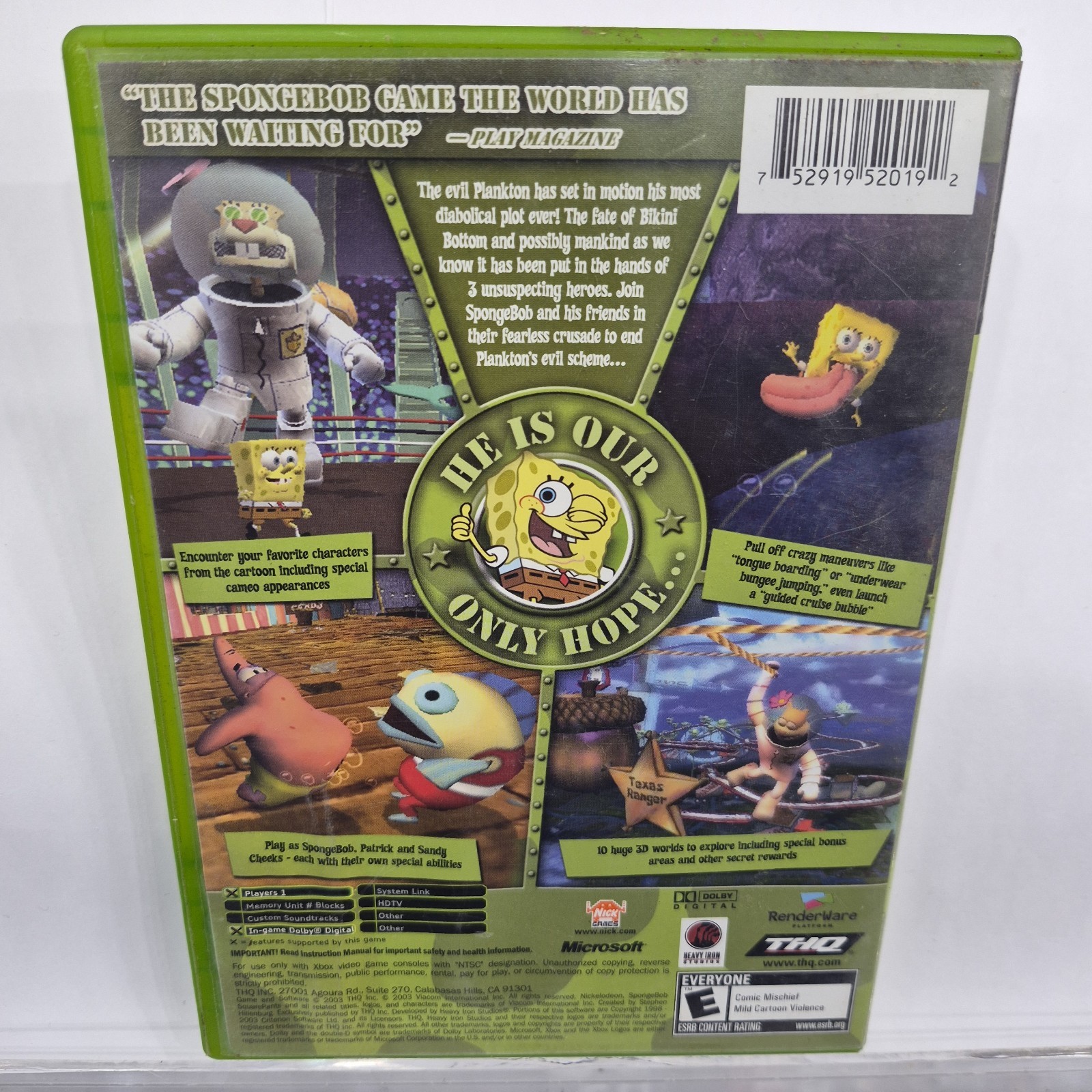 Spongebob Squarepants-The Battle for Bikini Bottom – Microsoft Xbox