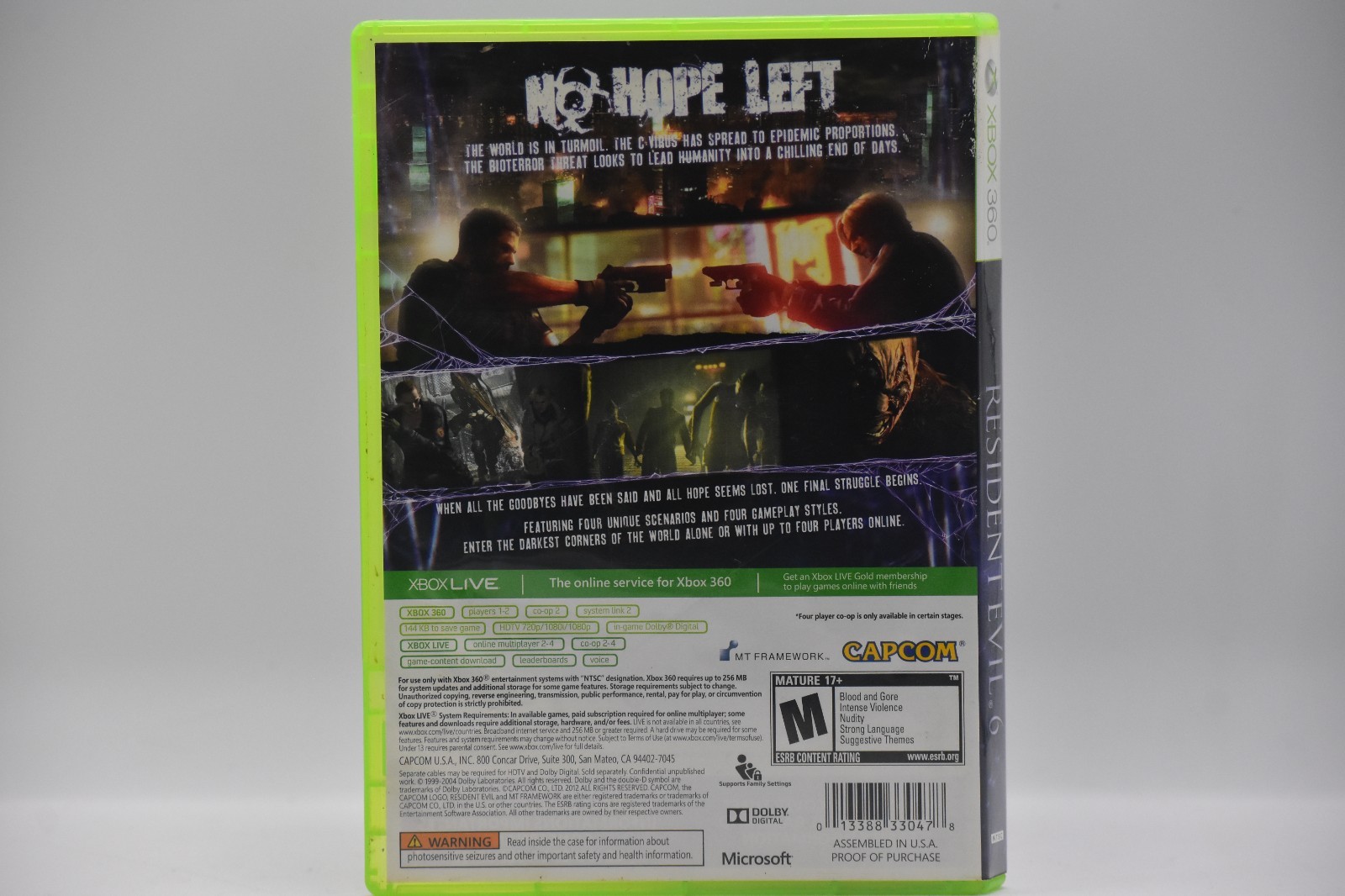 Resident Evil 6 For Xbox 360