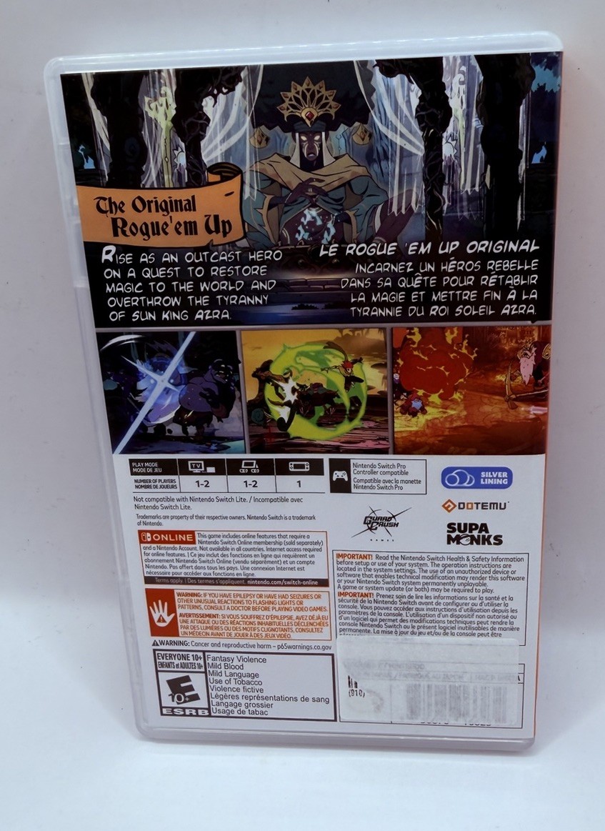 Absolum Action Roguelite Nintendo Switch Mint Cart but Damaged Case 850070166232