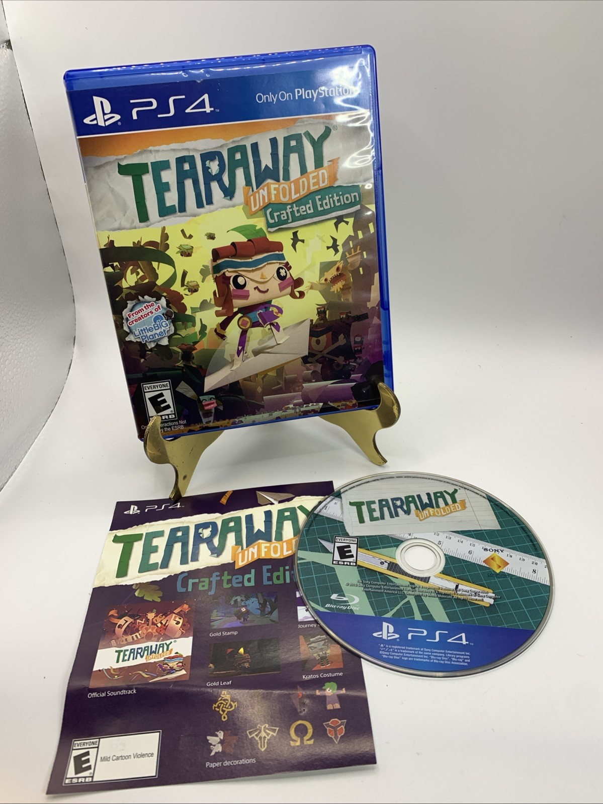Tearaway Unfolded: Crafted Edition (Sony PlayStation 4, 2015) Disc Mint See Pics