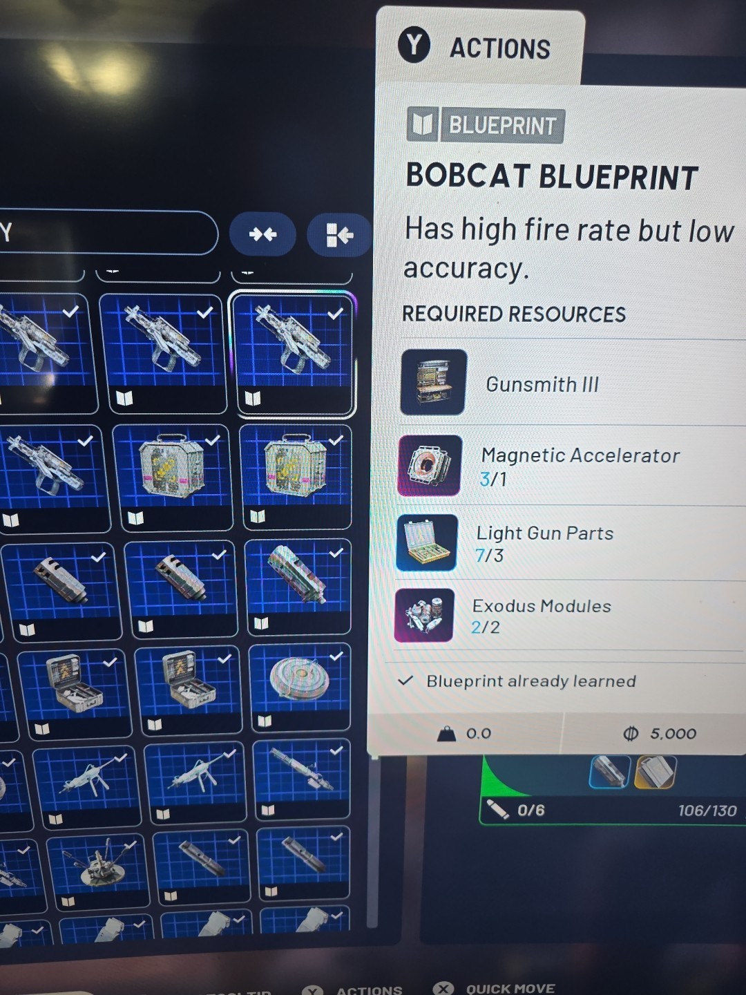 Arc Raiders Bobcat Blueprint Digital Item Recieved In Game