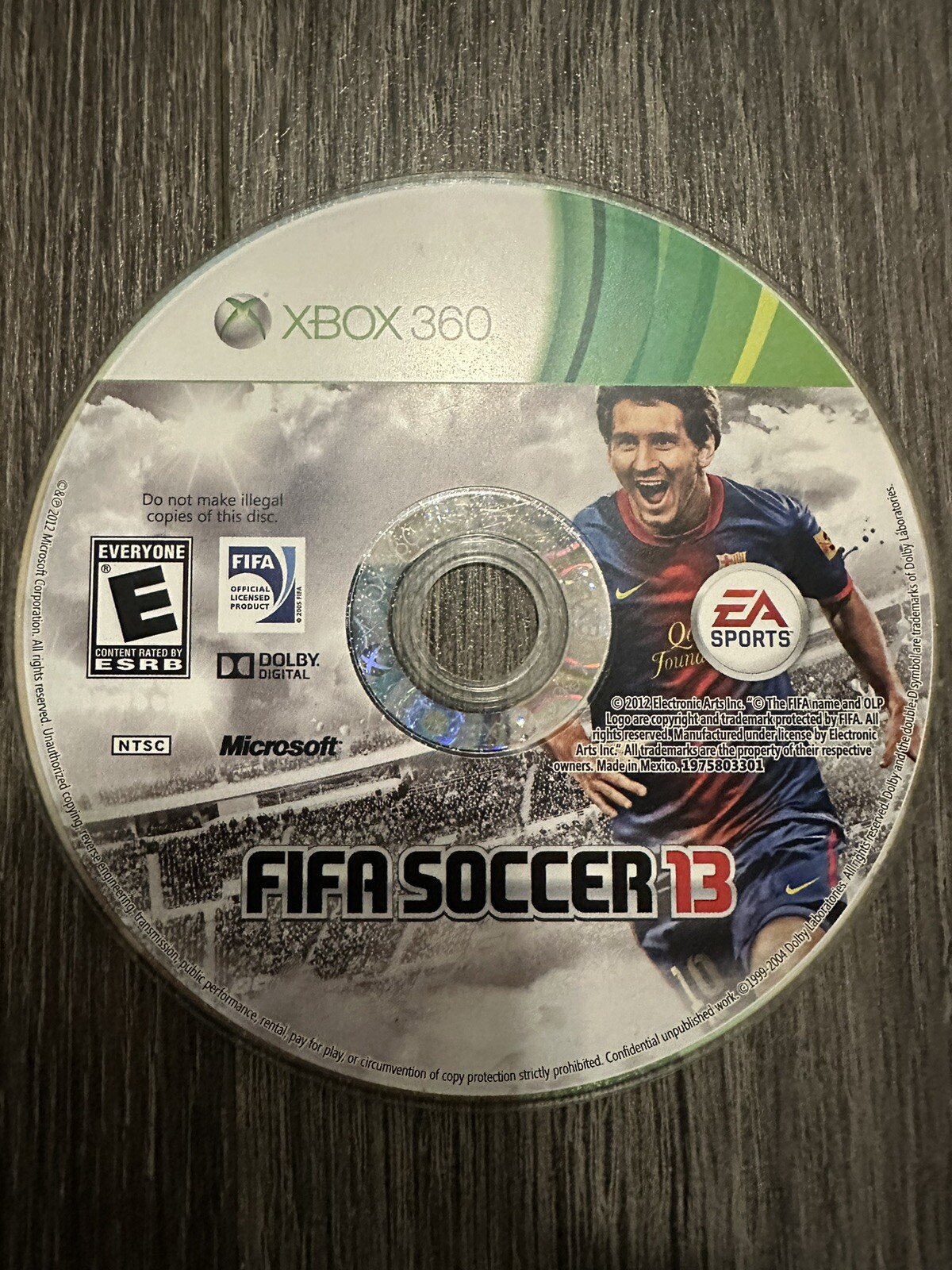 FIFA Soccer 13 (Microsoft Xbox 360, 2012) Disc Only