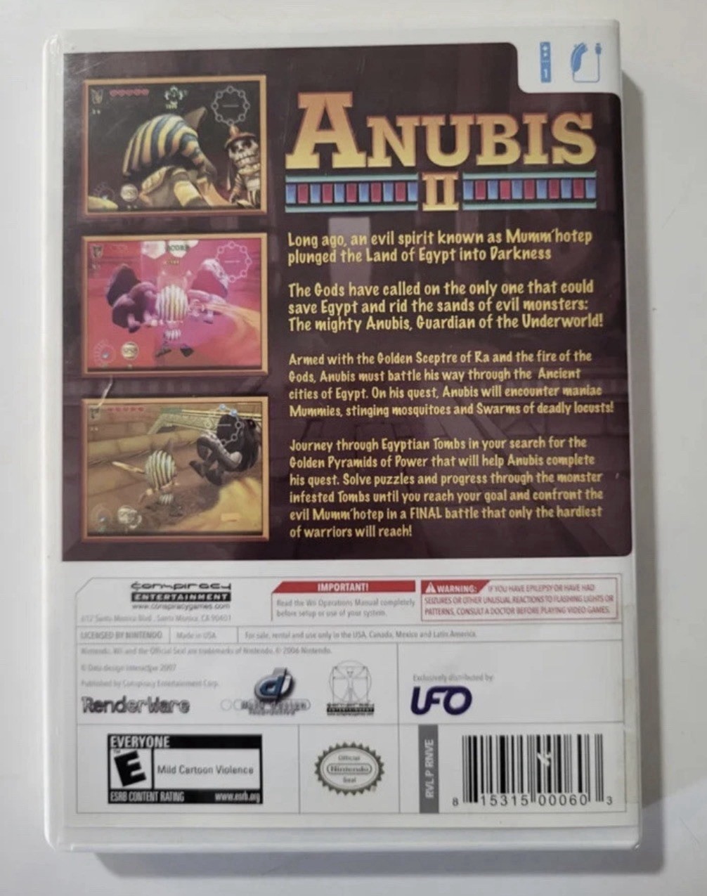 Conspiracy Entertainment Anubis II Nintendo Wii 2007 E NTSC-U/C (US/Canada)