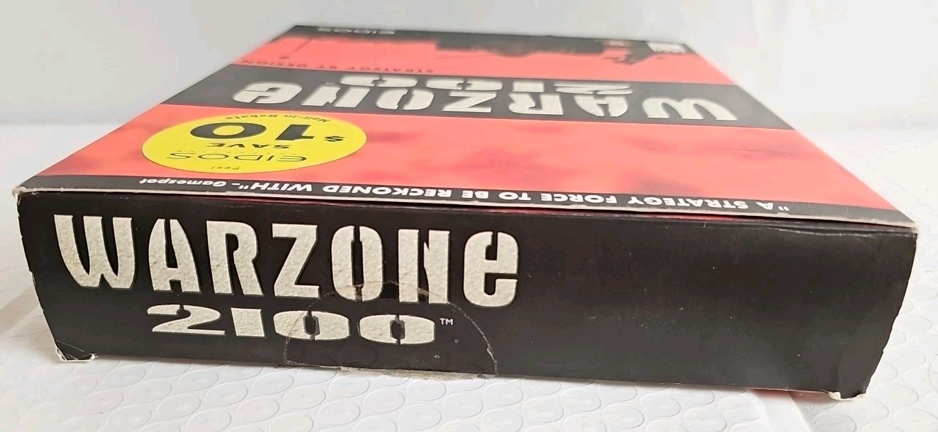 Warzone 2100 (PC, 1999, Eidos) Big Box Display Complete 3 Discs Manual & Inserts