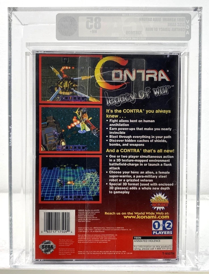 Contra: Legacy of War Sega Saturn Brand New 1997 Factory Sealed VGA Graded 85