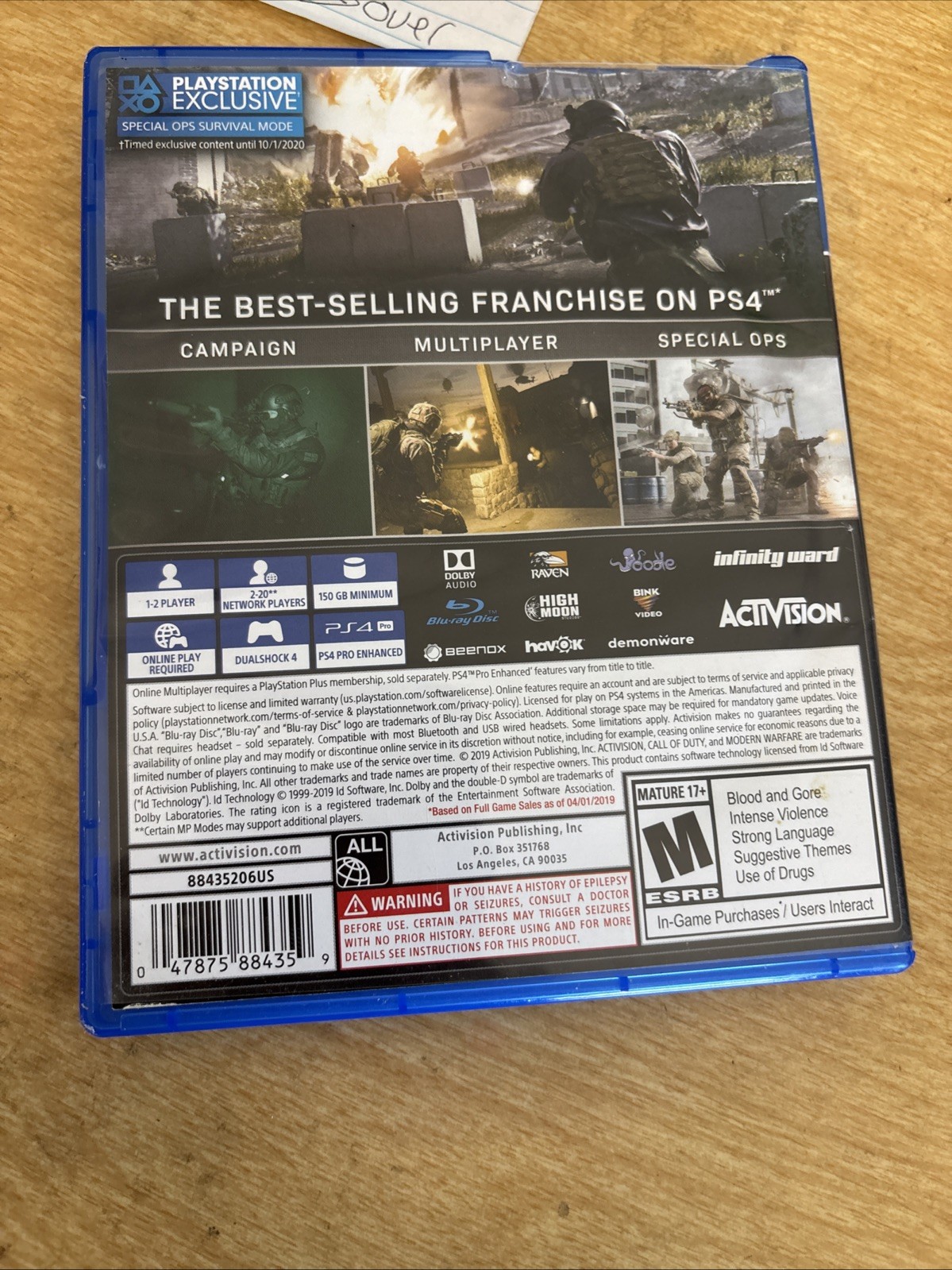 Call of Duty: Modern Warfare – Sony PlayStation 4