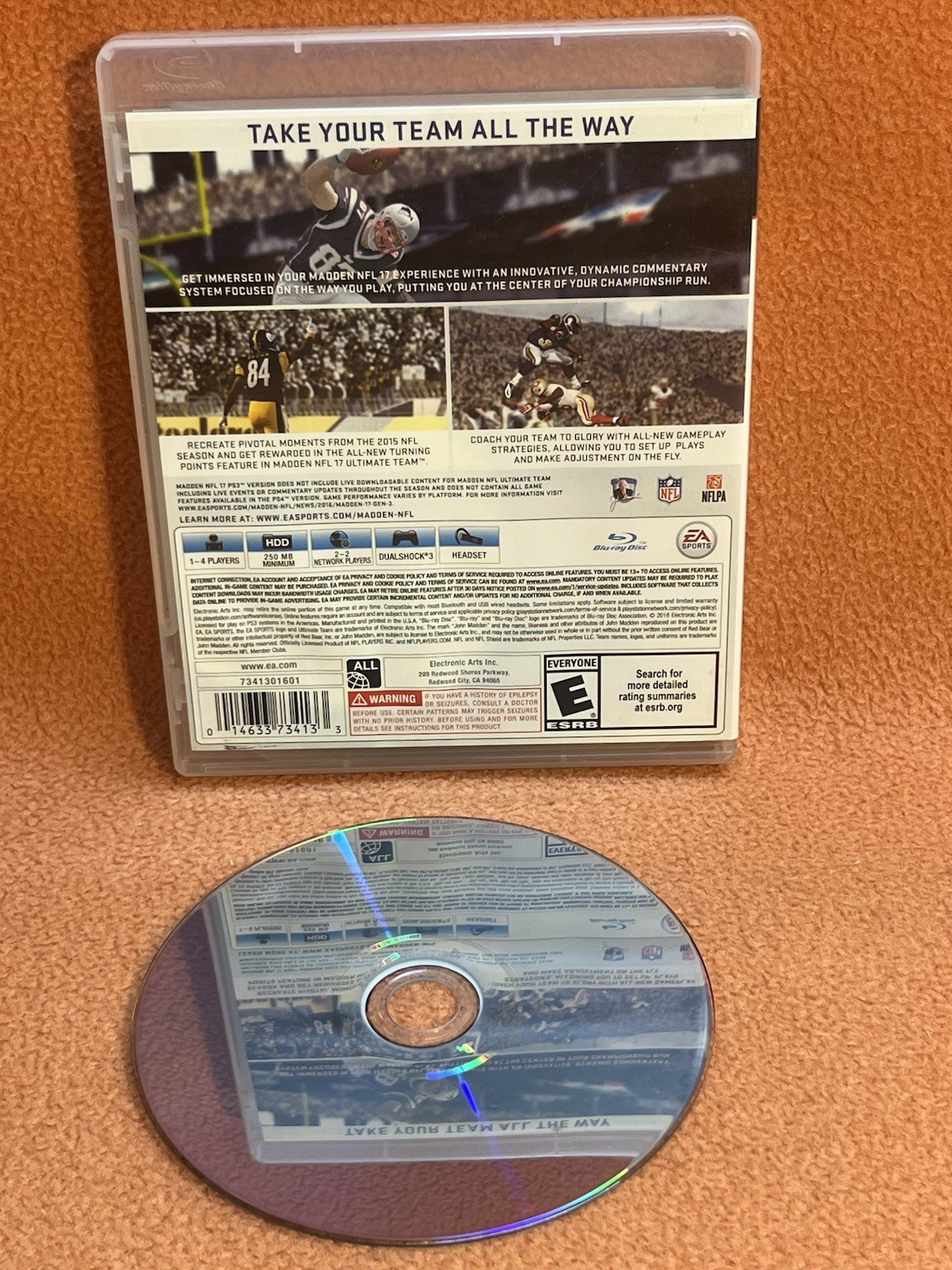 Madden Football 17 Sony PlayStation 3 PS3 Game & Case!