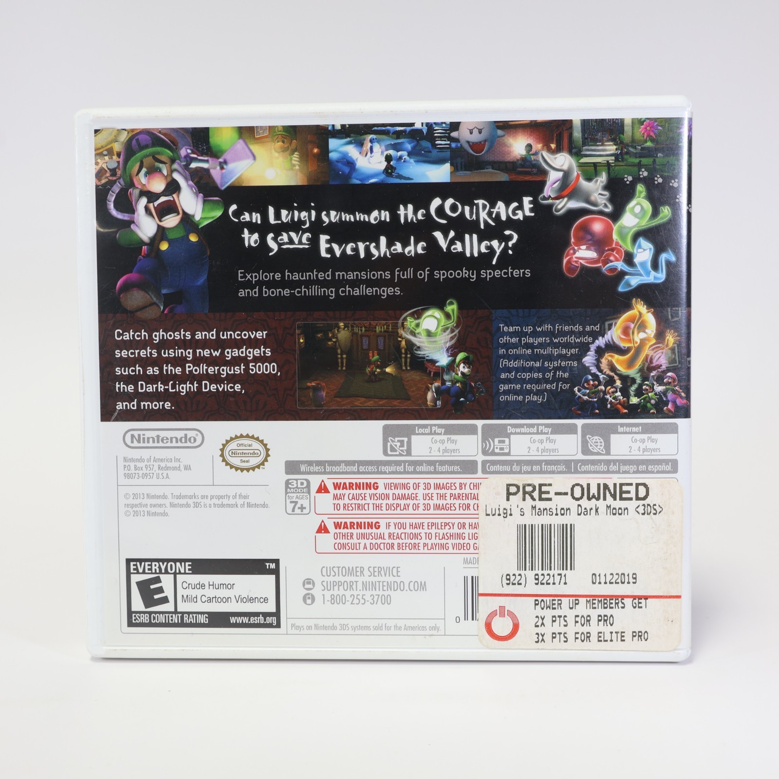 Luigi’s Mansion: Dark Moon (3DS) CIB – Authentic Acceptable Condition