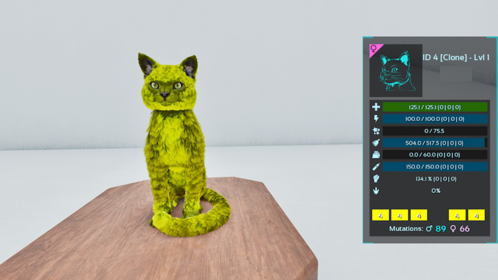 🔥ARK Survival Ascended OFFICIAL PVE – CAT FEMALES SOLIDS COLORS LVL 1