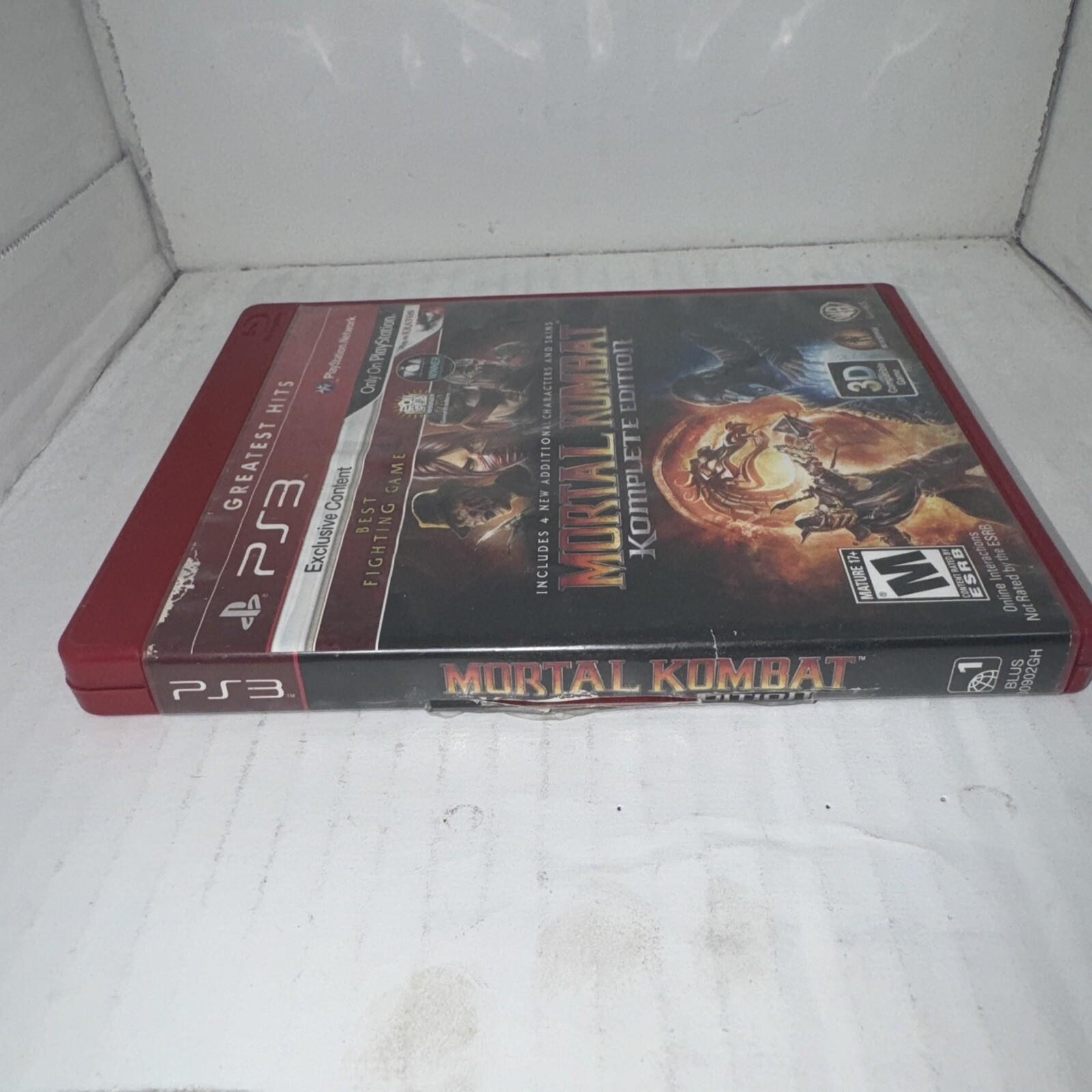 Mortal Kombat Komplete Edition GH PS3 PlayStation 3D Compatible W/ Manual