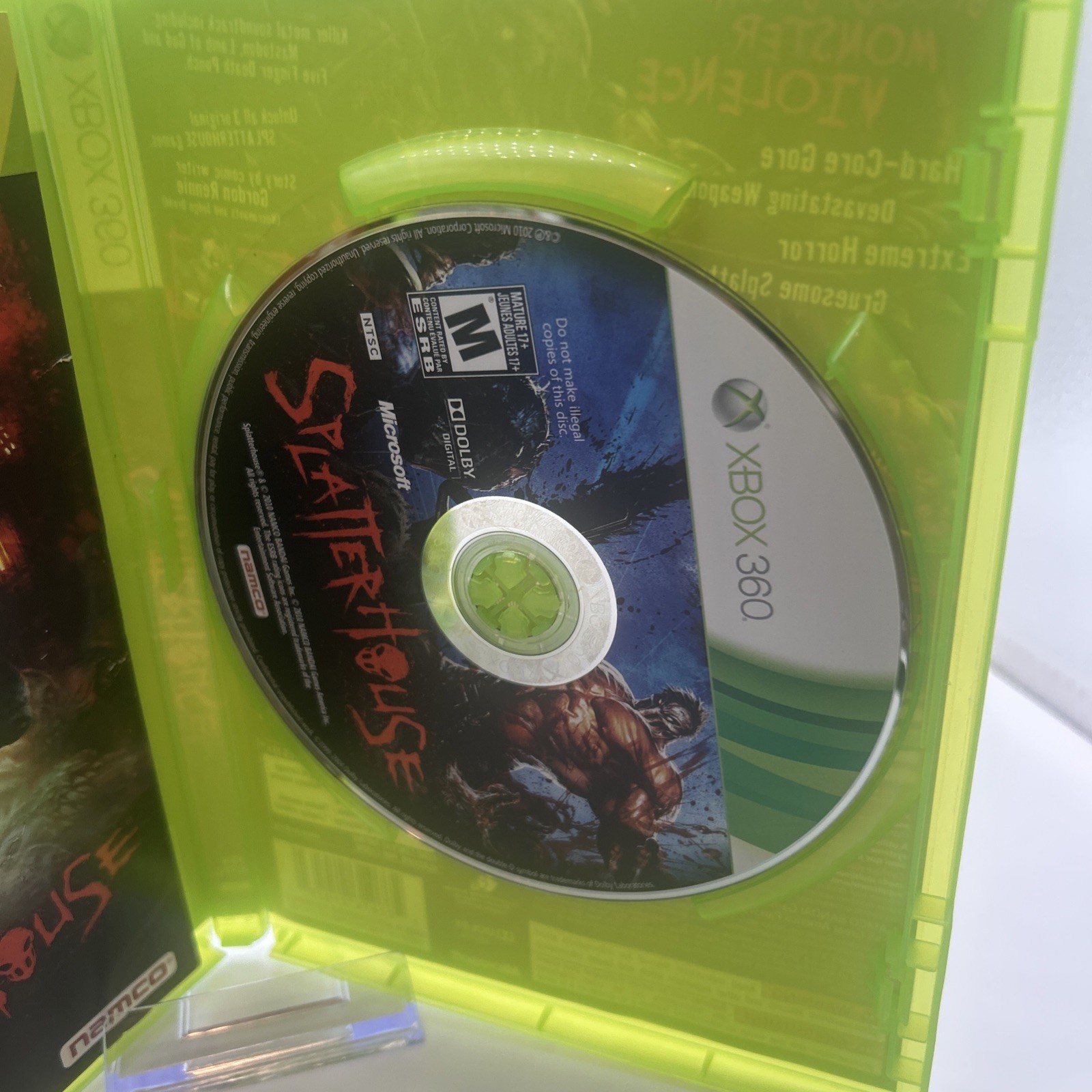 Splatterhouse (Microsoft Xbox 360, 2010) CIB Complete Clean Disc