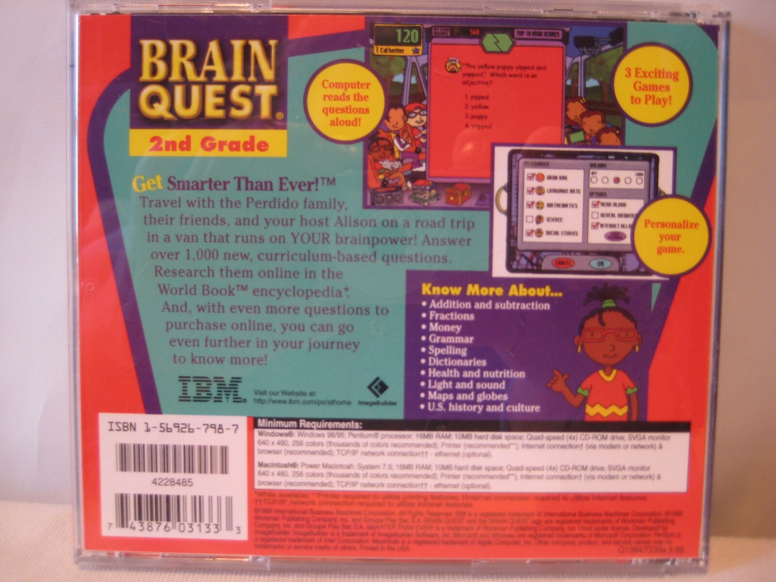 Brain Quest 2nd Grade Ages 7-8 CD-ROM