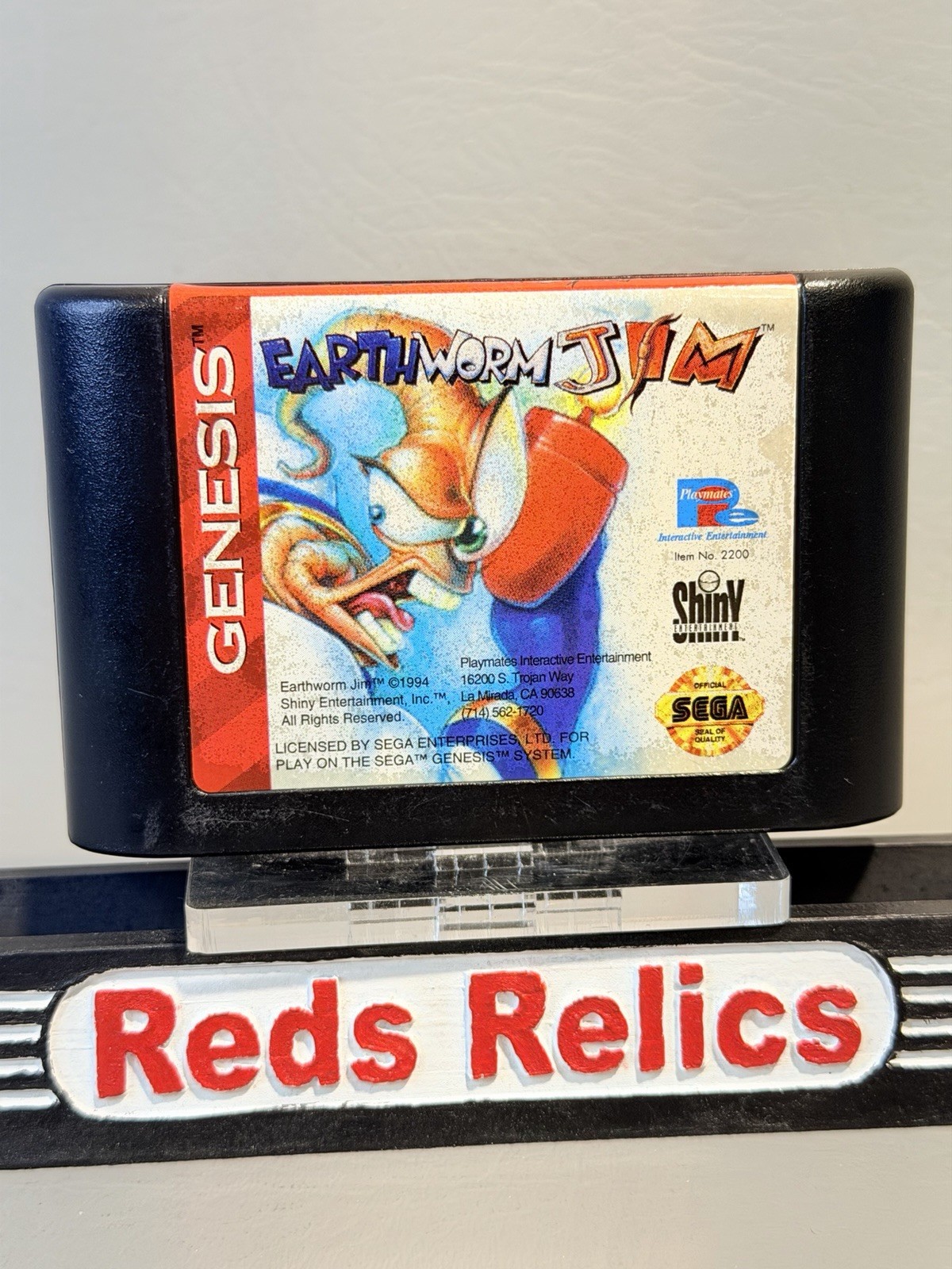 Earthworm Jim (Sega Genesis, 1994) Authentic Cartridge – Very Good Condition
