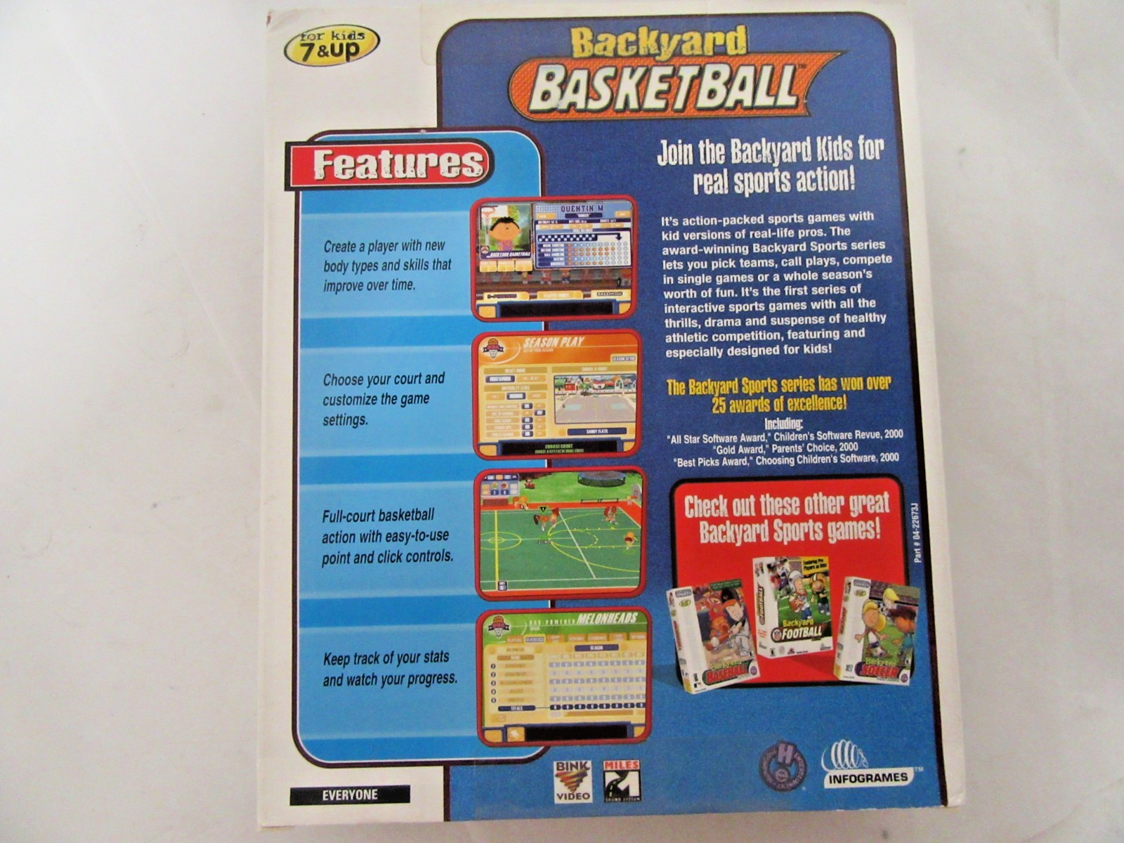 New Vtg. Sealed Old Stock 2001 Backyard Basketball Big Box PC Windows Mac Game