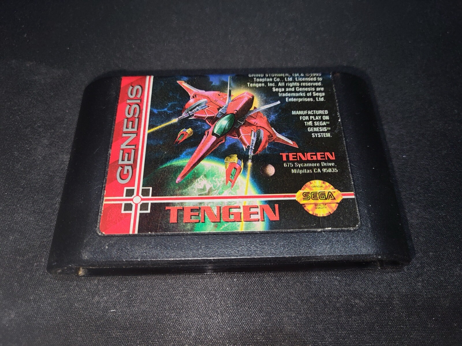Grind Stormer Sega Genesis NRMT physical cond authentic cartridge NON-WORKING