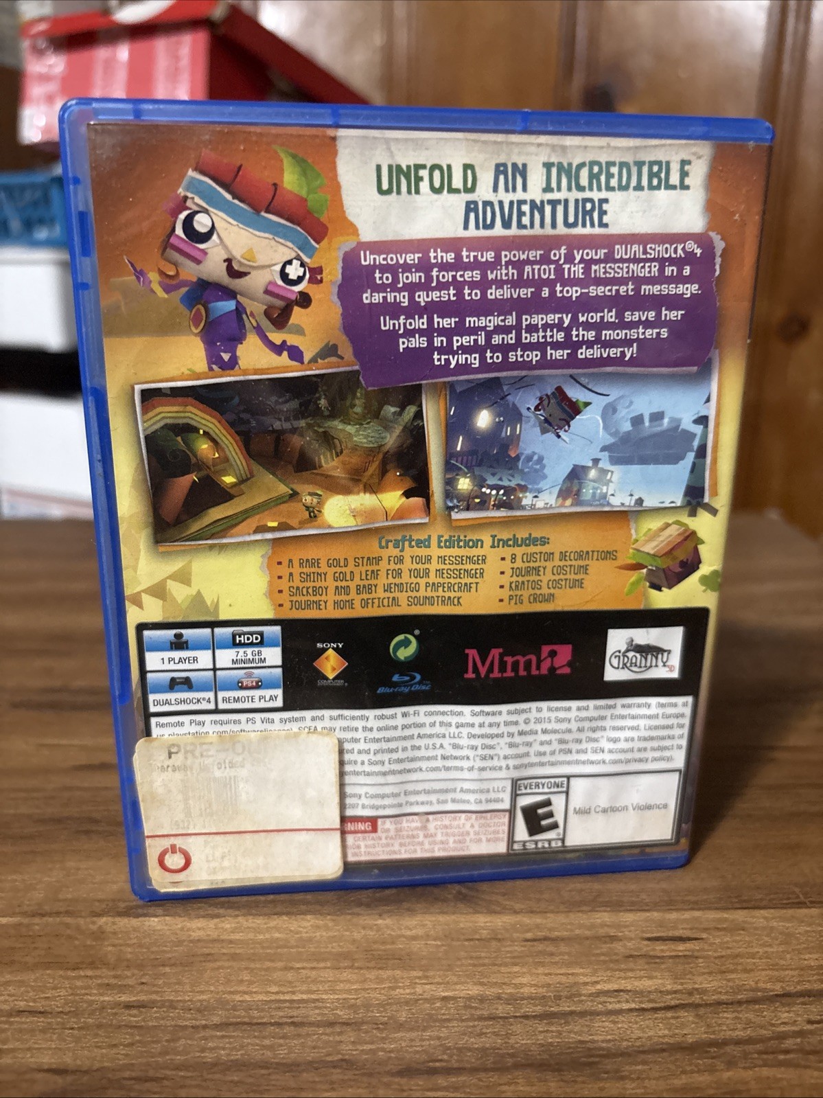 TESTED 9/10 DISC Tearaway Unfolded: Crafted Edition Sony PlayStation 4 PS4