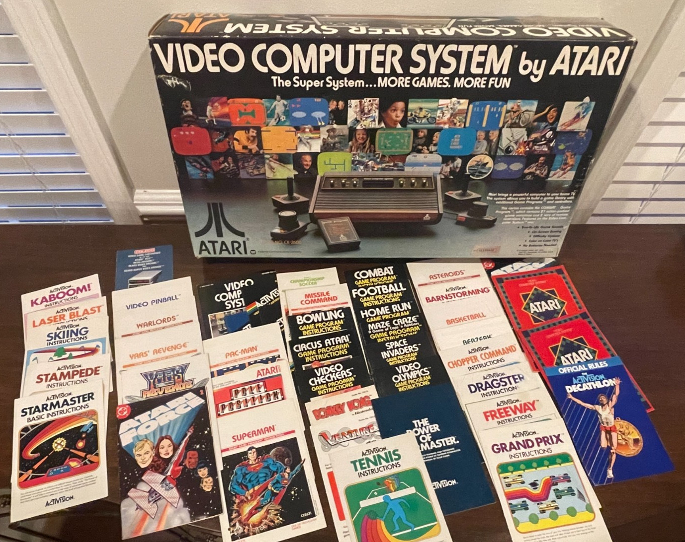 Atari 2600 Light Sixer System Boxed Bundle 4 Joy + Paddle Controllers + 30 Games