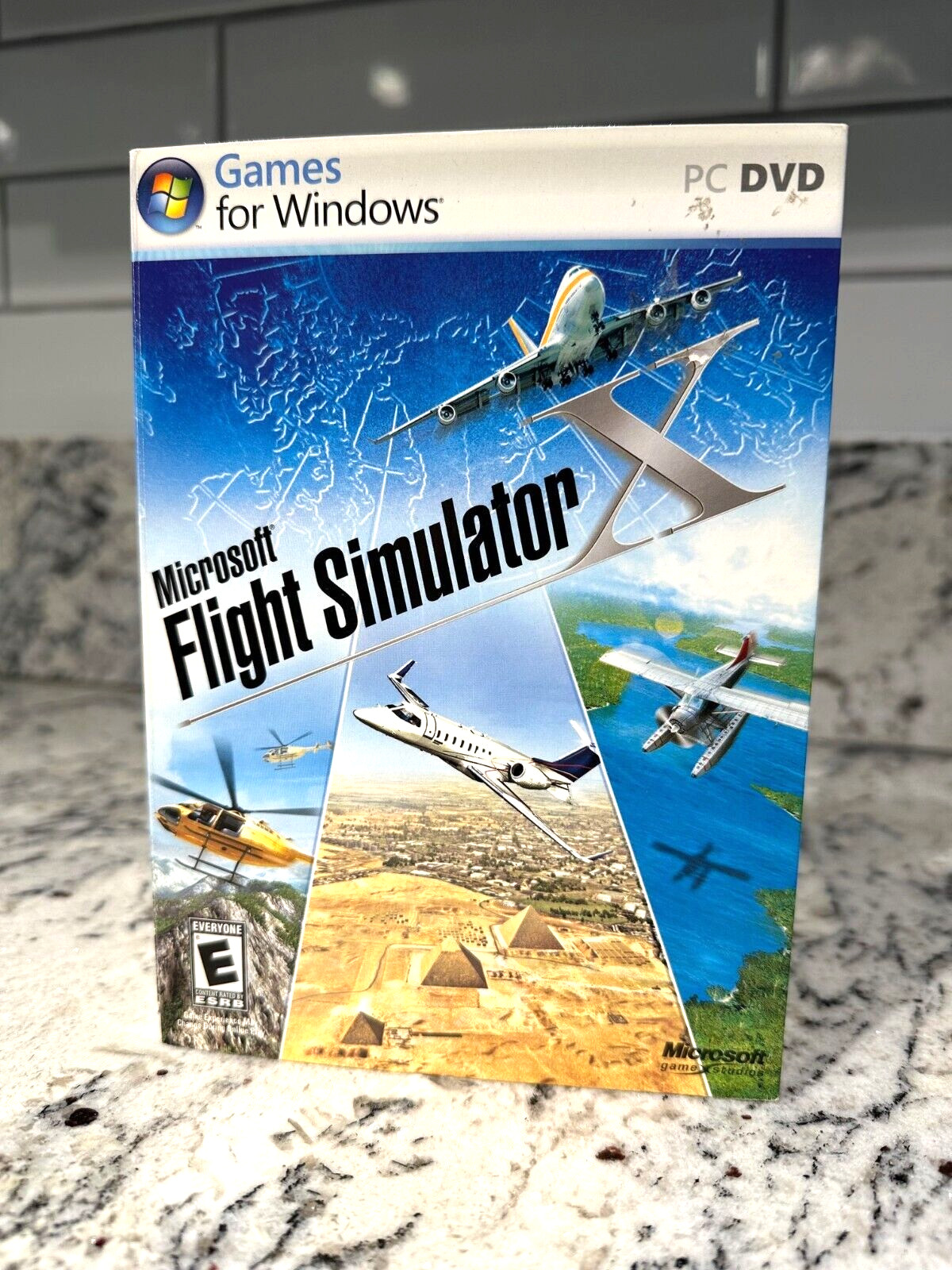 MICROSOFT Flight Simulator X (PC, 2006) Plane Aviation Game Complete 2 Disc EUC
