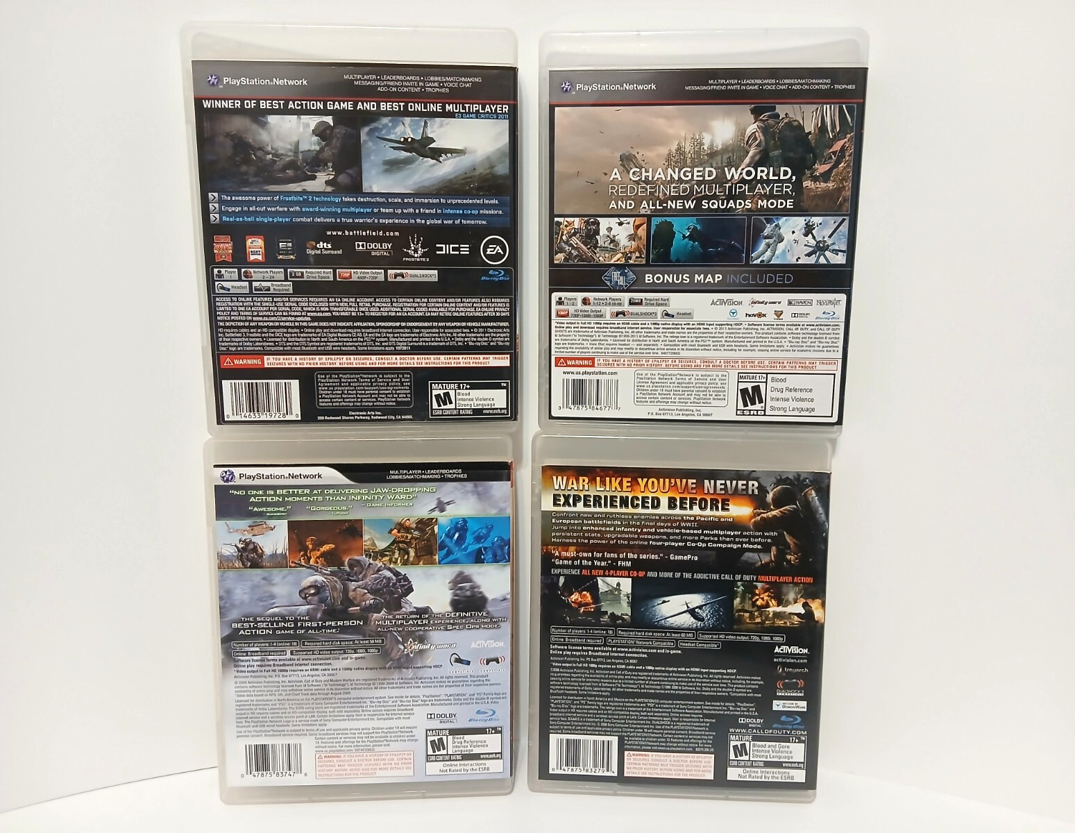 Battlefield 3, COD: Ghosts, COD: Modern Warfare 2, COD: World at War PS3 Games!