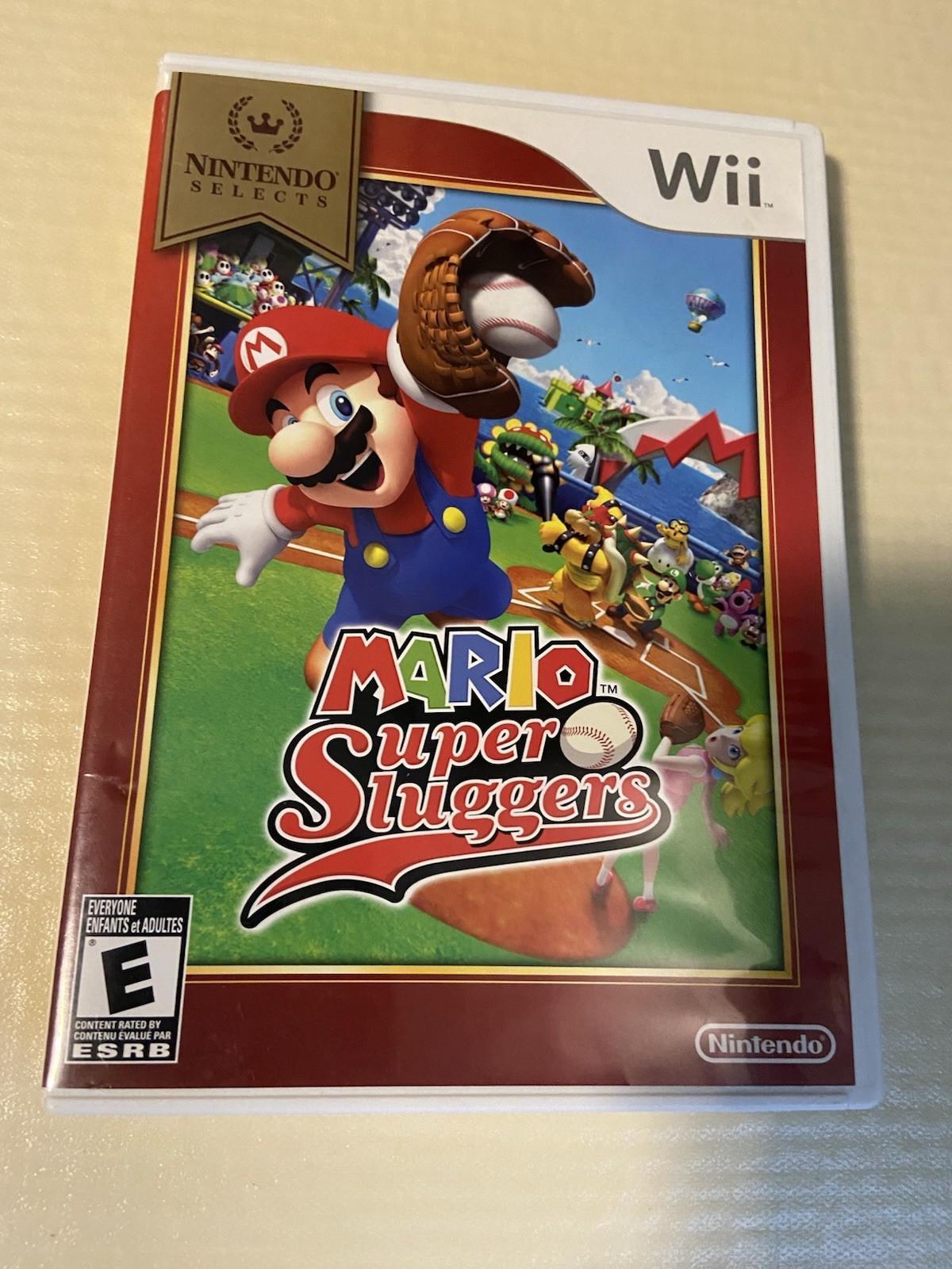 Mario Super Sluggers-Wii-Nintendo Selects-Game, Case, Art-TESTED