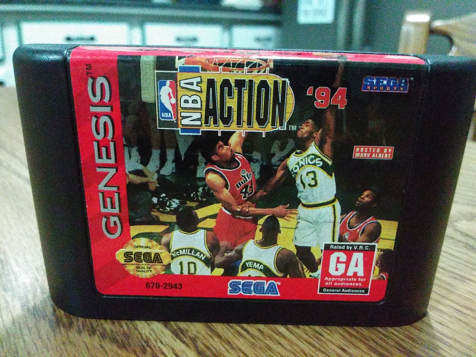 Lot Of 2 Sega Genesis Sports Games Tested Working NBA Action 94 World Series 95