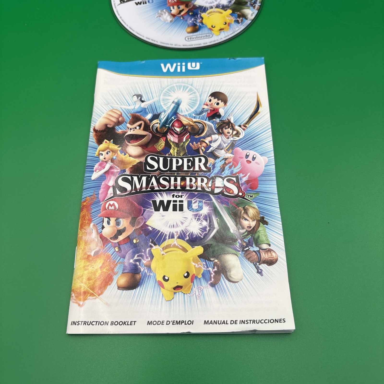 Nintendo Wii U Super Smash Bros and The Wonderful 101. W/Manuals