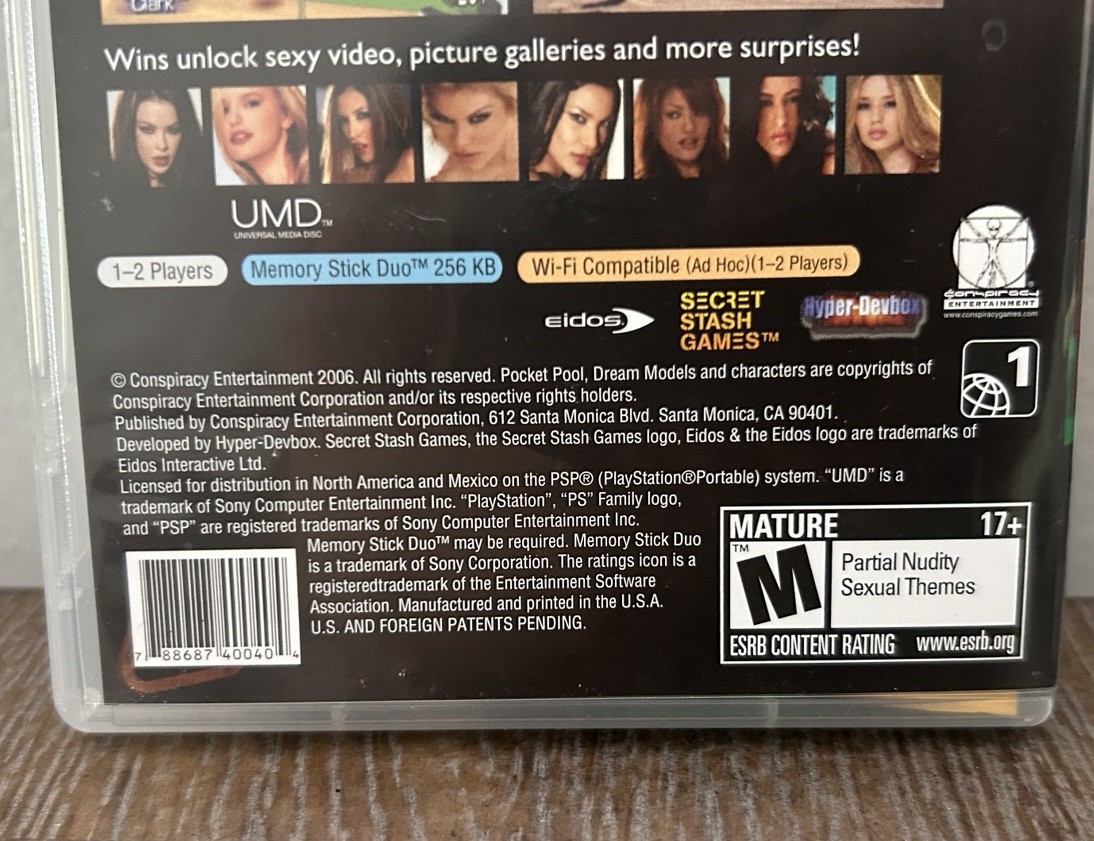 Pocket Pool Sony PlayStation Portable PSP Complete CIB Rare Video Game