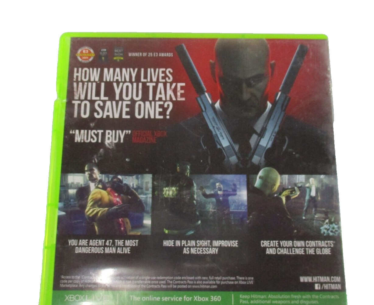 Hitman Absolution XBOX 360 MA15+ PAL R4 2004 IQ Interactive No Manual Tested