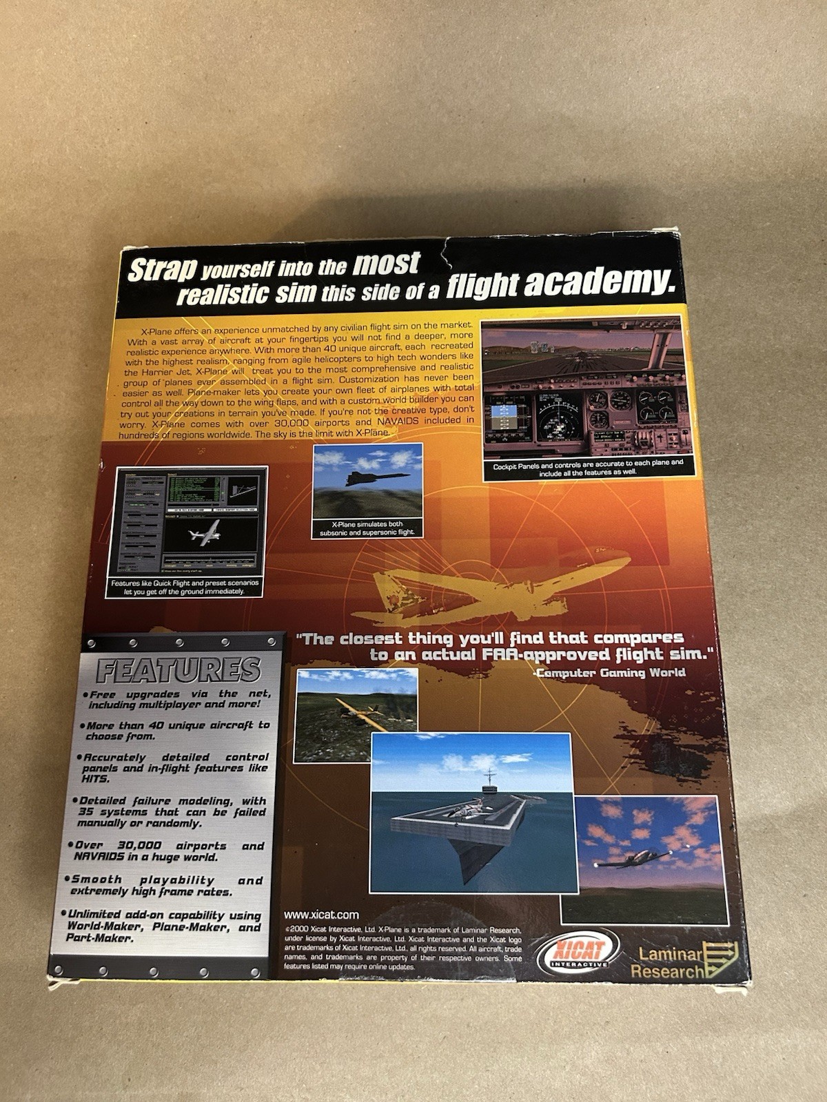 X Plane Game CD-Rom – w/ Box