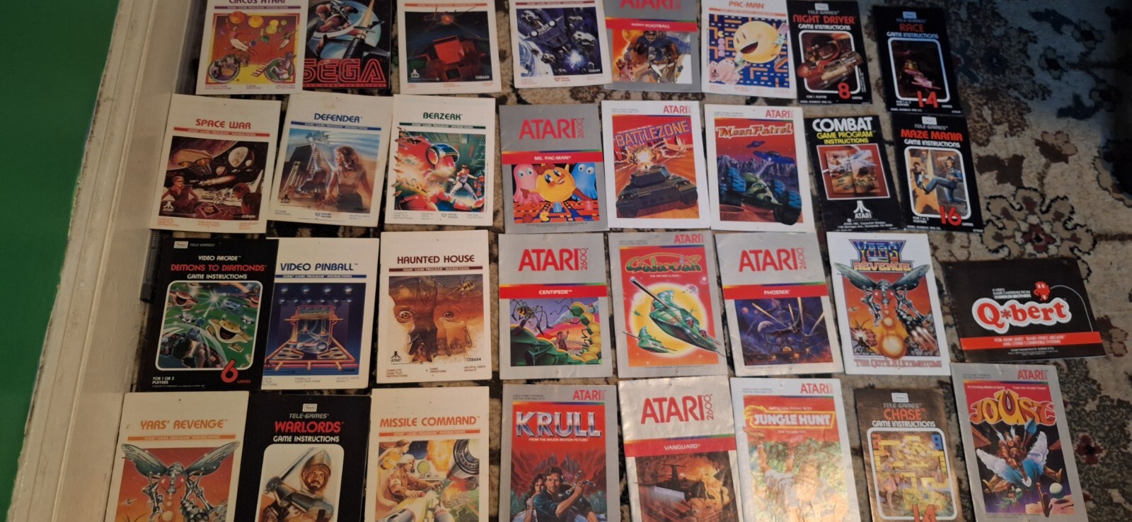 Atari 2600 collection, VERY NICE, top best games,46 carts, 6 cases + manuals