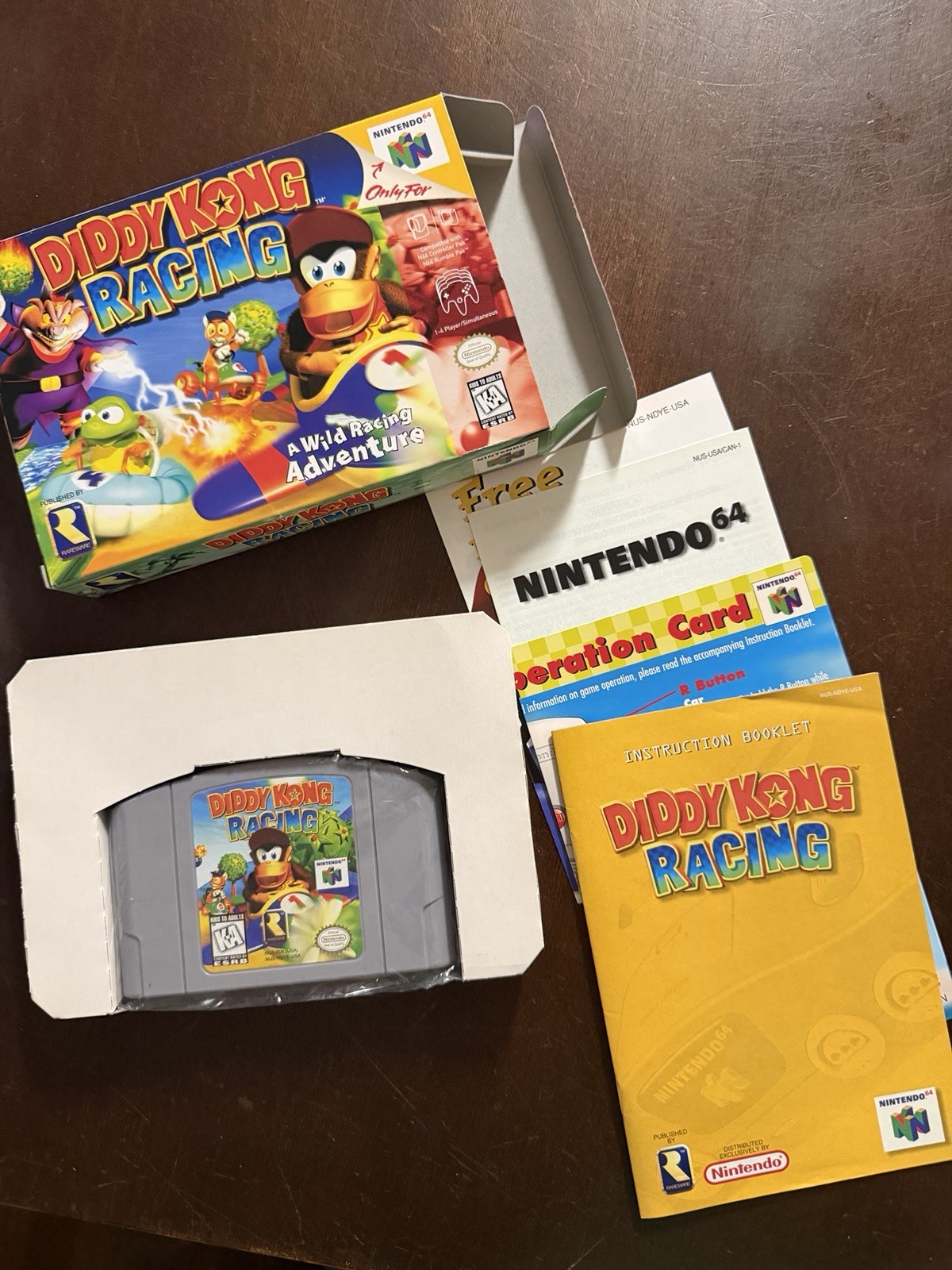Diddy Kong Racing N64 CIB Complete In Box Nintendo 64 Authentic Game