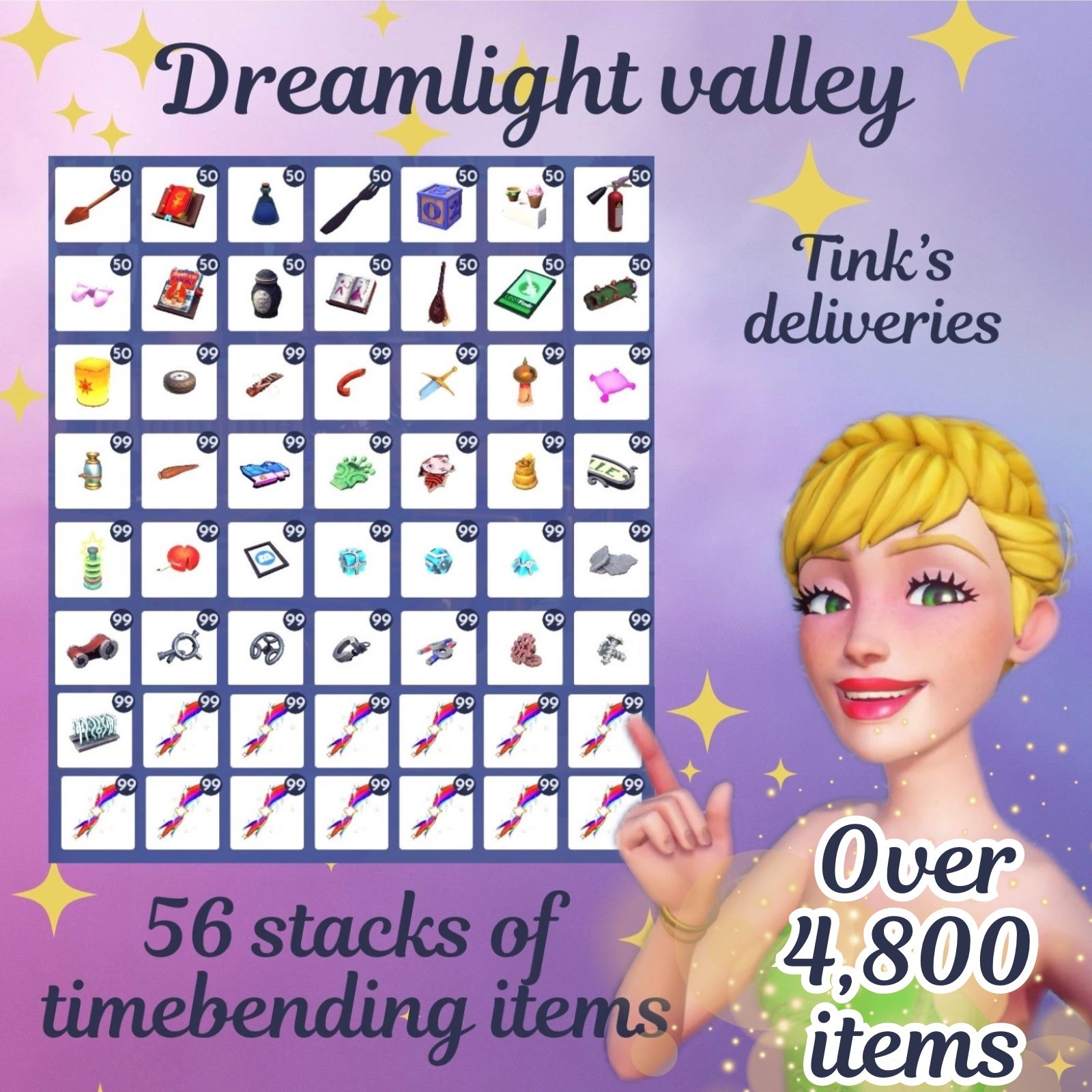 Dreamlight Valley Resources 💕 Eternity Isle All Timebending Items