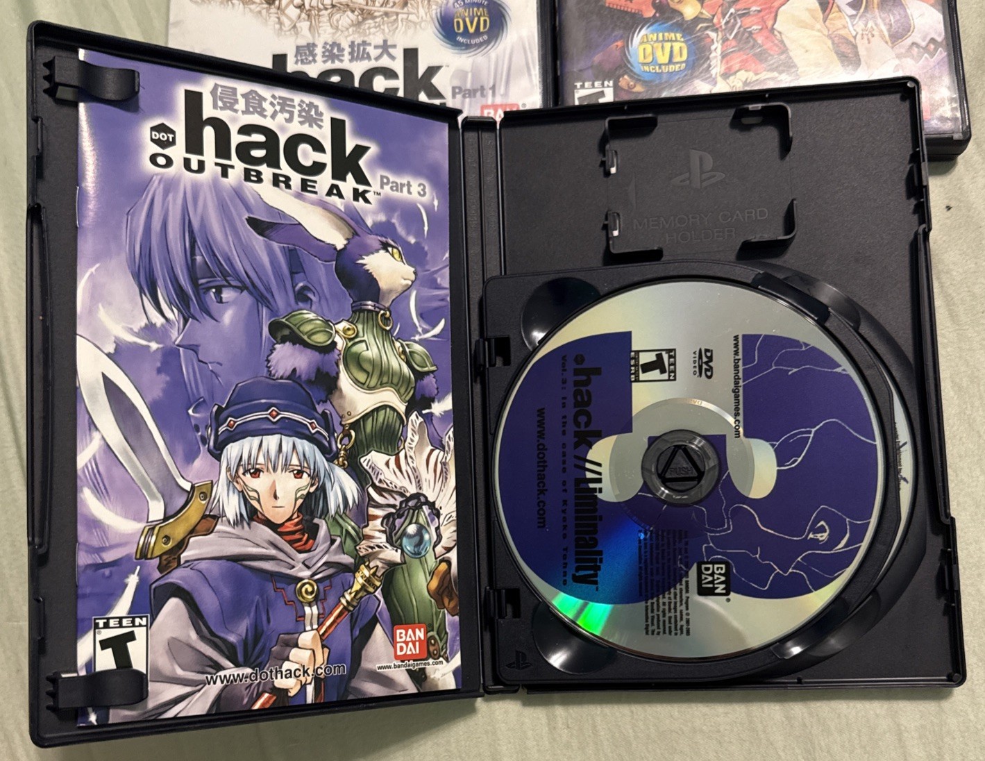 DOT .hack Infection Mutation Outbreak Part 1 2 3 PS2 ALL CIB w/ DVD EUC Tested