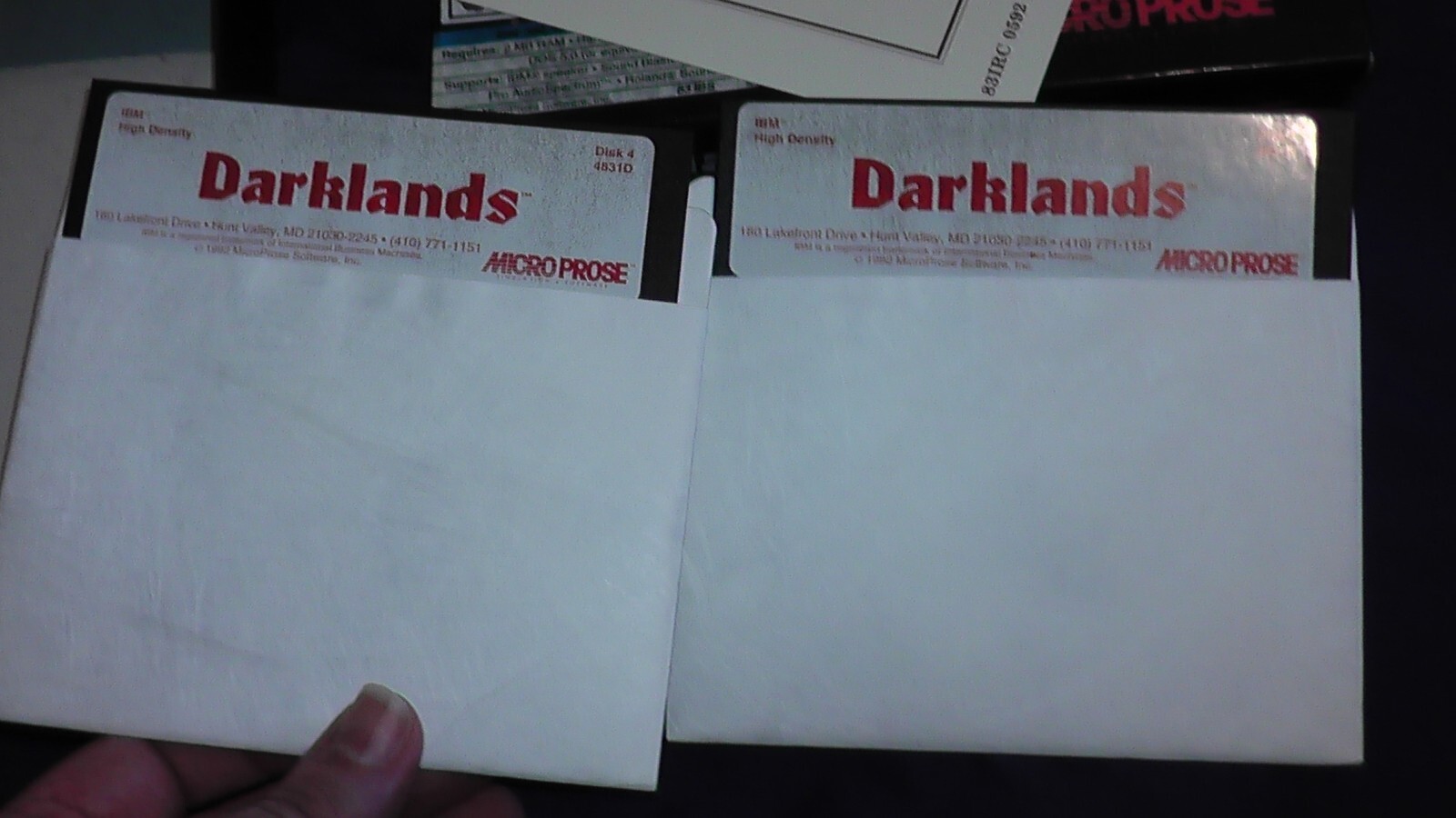 big box PC game Darklands RPG Medieval Germany IBM floppy disks micro prose 1992
