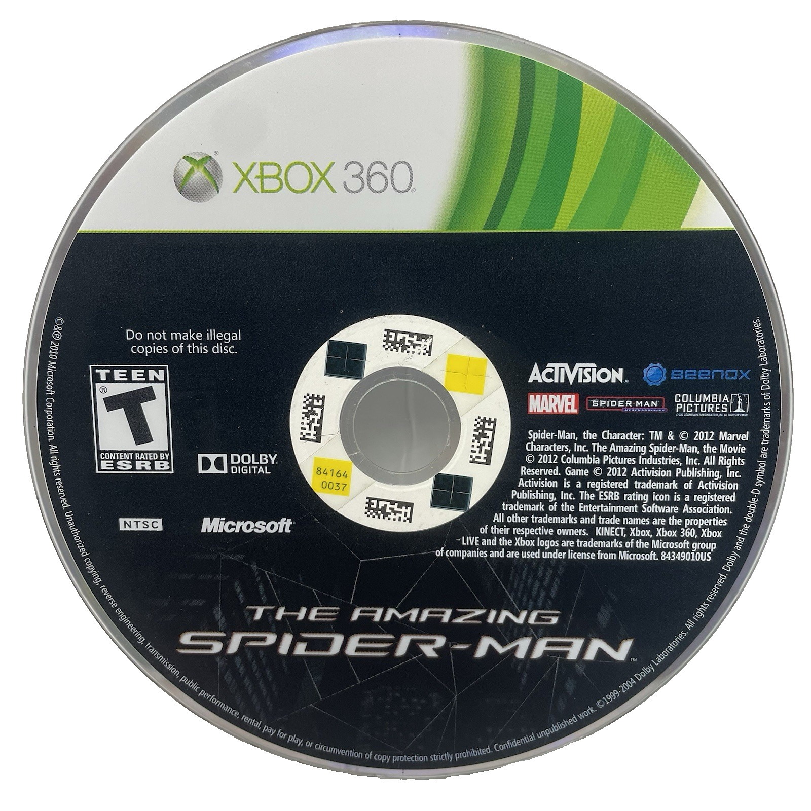 The Amazing Spider-Man – Xbox 360 – DISC ONLY – TESTED/WORKS – Used – Acceptable