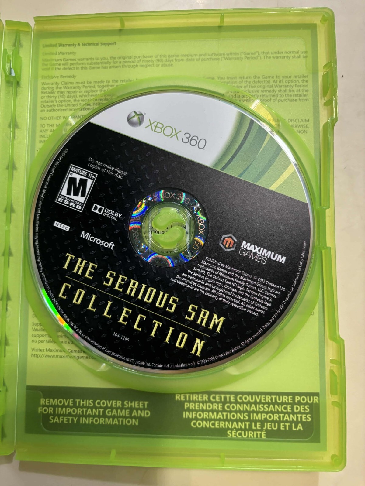 The Serious Sam Collection – Xbox 360 – No Manual