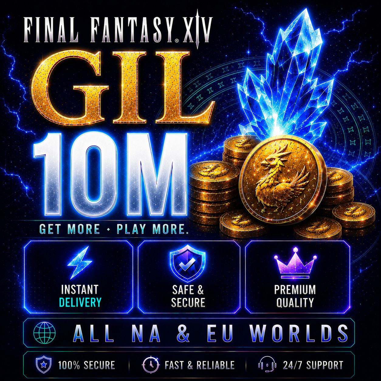 FFXIV Gil Final Fantasy 14 Gil ⭐5% Bonus ⭐ 10M Gil ⭐FF14 Gil | NA & EU