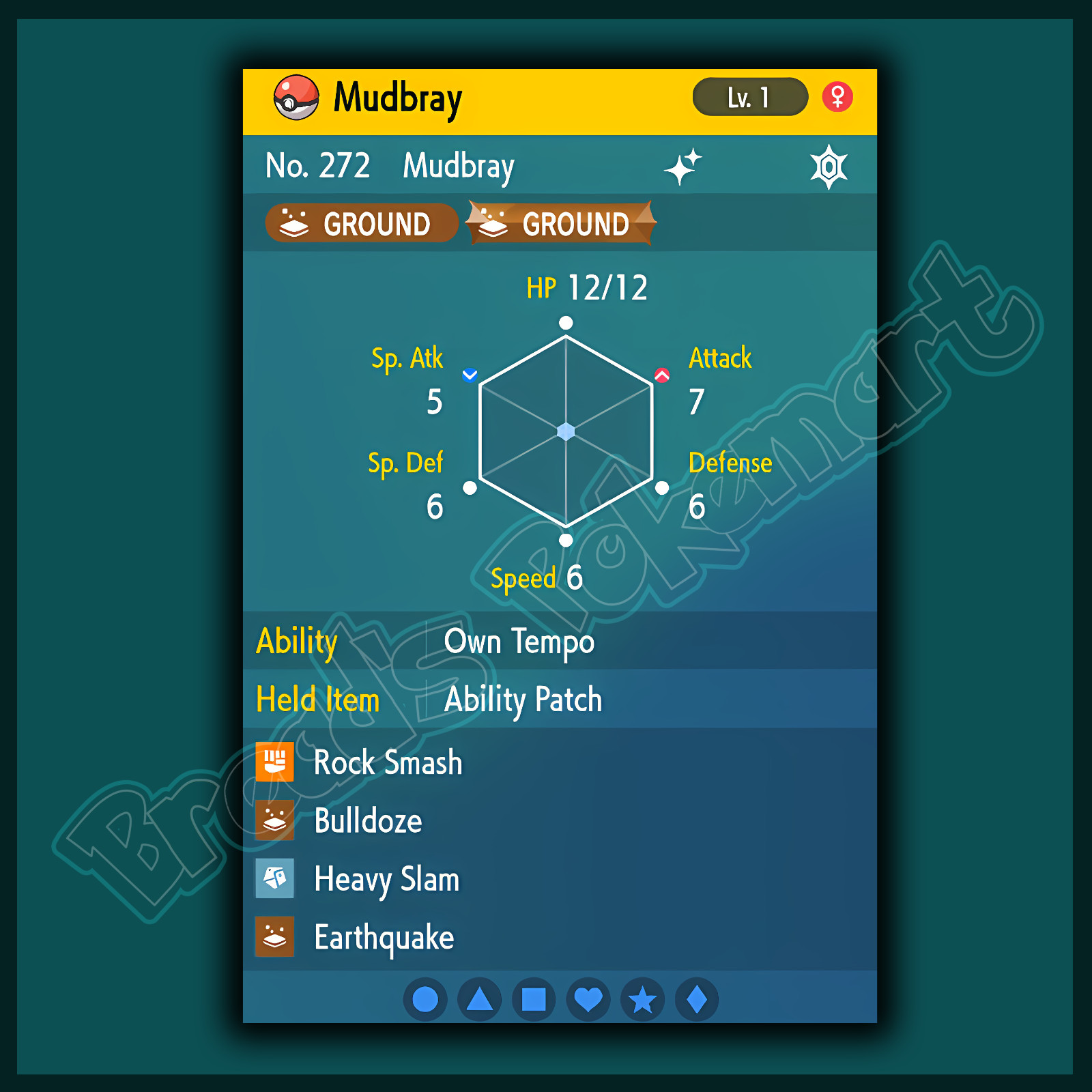 MUDBRAY ✨ SHINY/Normal 6IV ✨ Pokemon SCARLET and VIOLET Max IVs lv1 Battle Ready