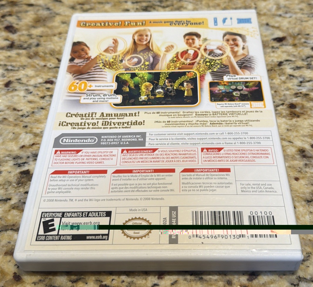 Wii Music (Nintendo Wii, 2008) Complete With Manual Video Game