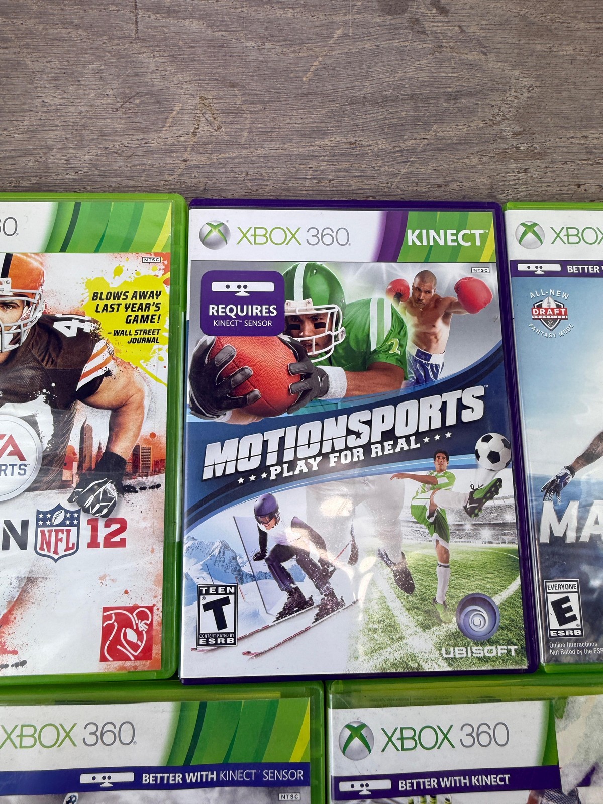 Madden NFL 12 13 15 16 MotionSports Microsoft Xbox 360 Lot 5 Games EA Sports