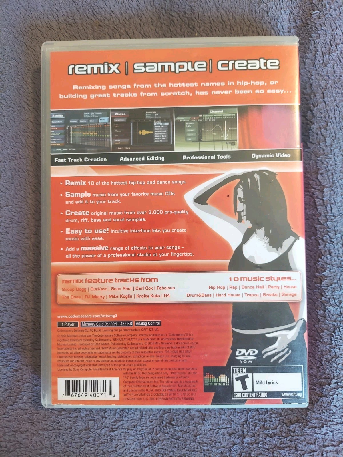 PLAYSTATION 2 PS2 GAME (LOT 2) MTV MUSIC GENERATOR 3/GUITAR HERO II CIB TESTED