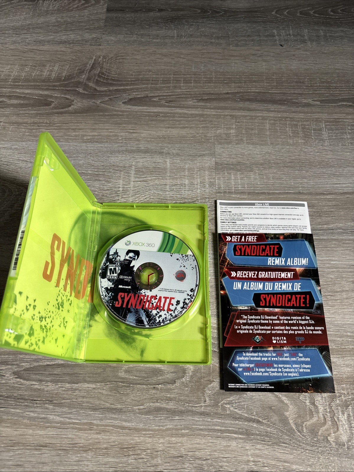 Syndicate-Xbox 360. Tested & Working! Case Disc And Paperwork All In Good Shape!