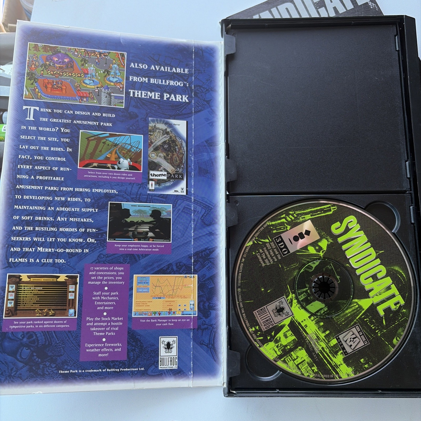 Syndicate (3DO, 1995) Tested & Working Original Box, Game, 2 Inserts