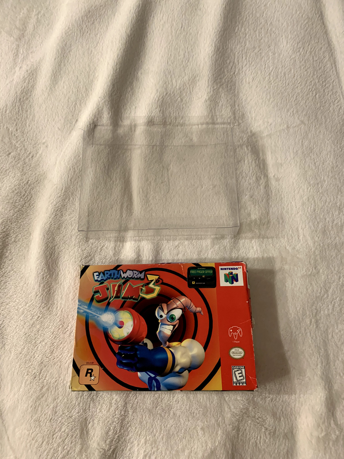 Earthworm Jim 3D Nintendo 64 N64 box only with box protector