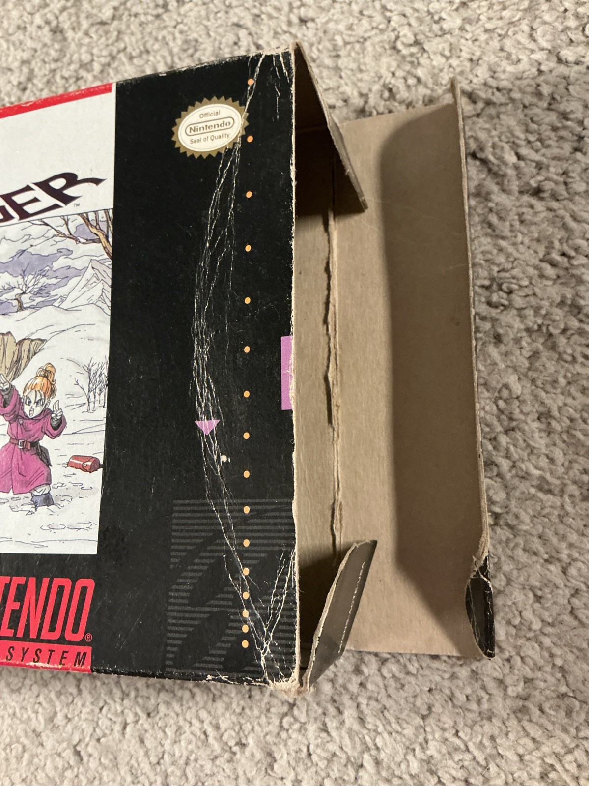 Chrono Trigger SNES Super Nintendo Authentic Video Game CIB – No Orange Poster