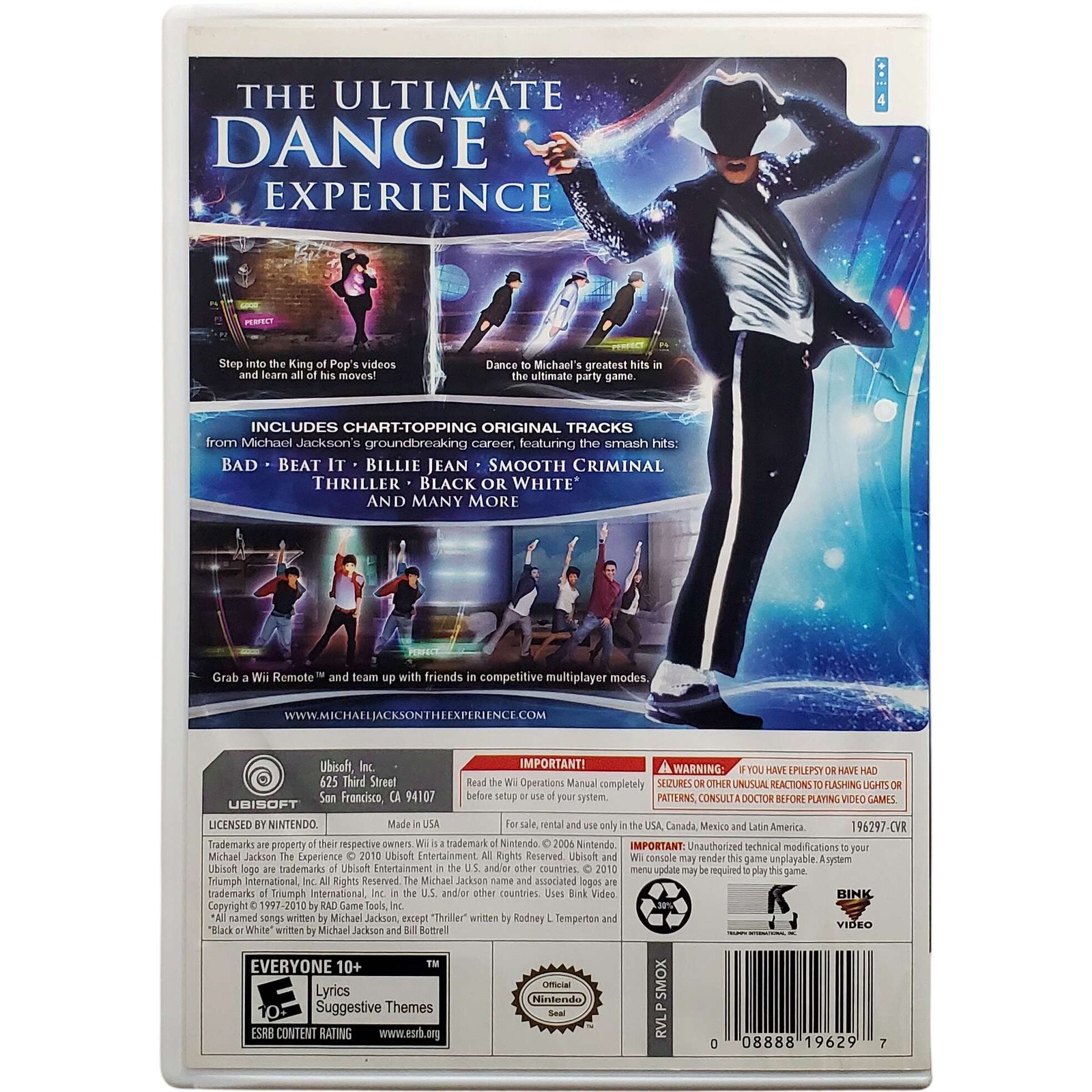Michael Jackson The Experience – Nintendo Wii Tested 1Y Guarantee